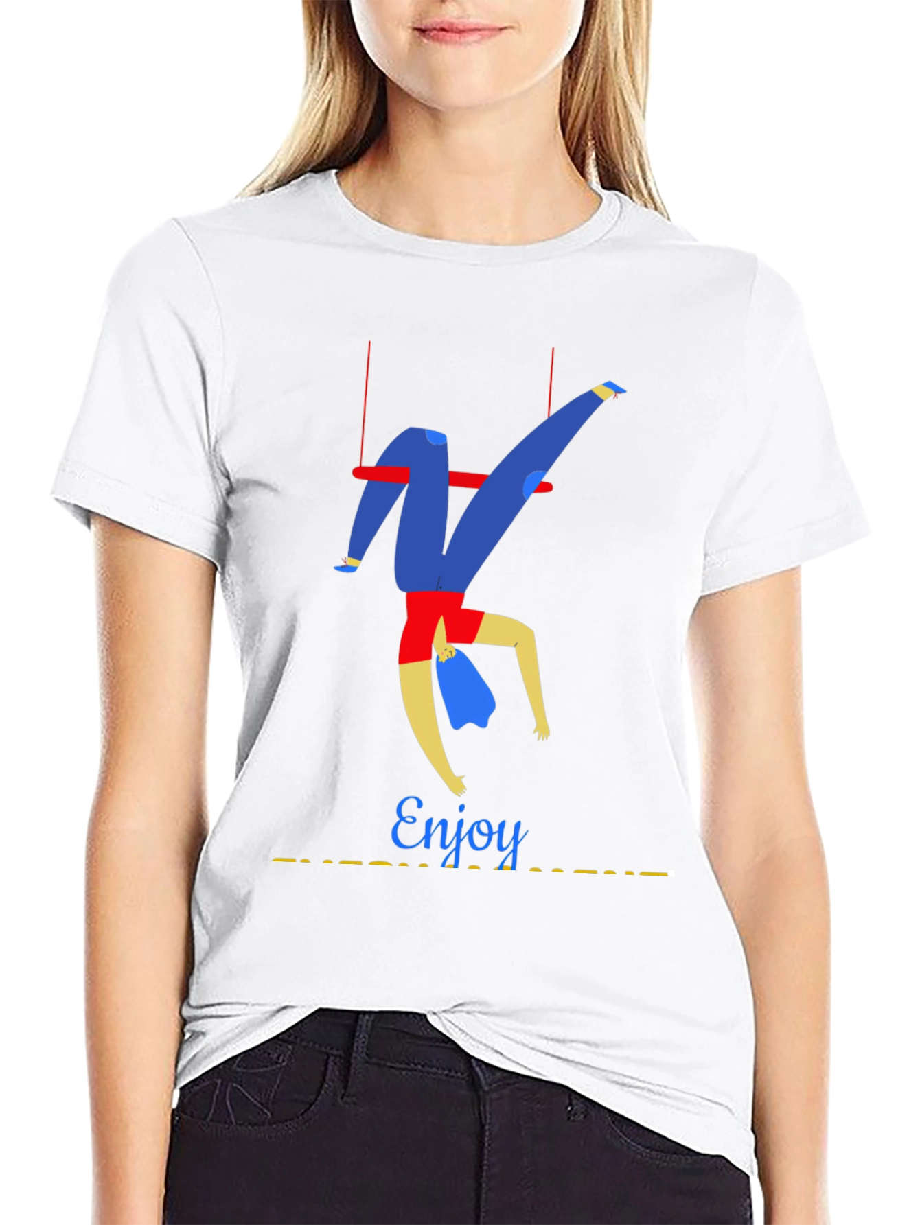 Enjoy Trapeze Artist Graphic T-Shirt