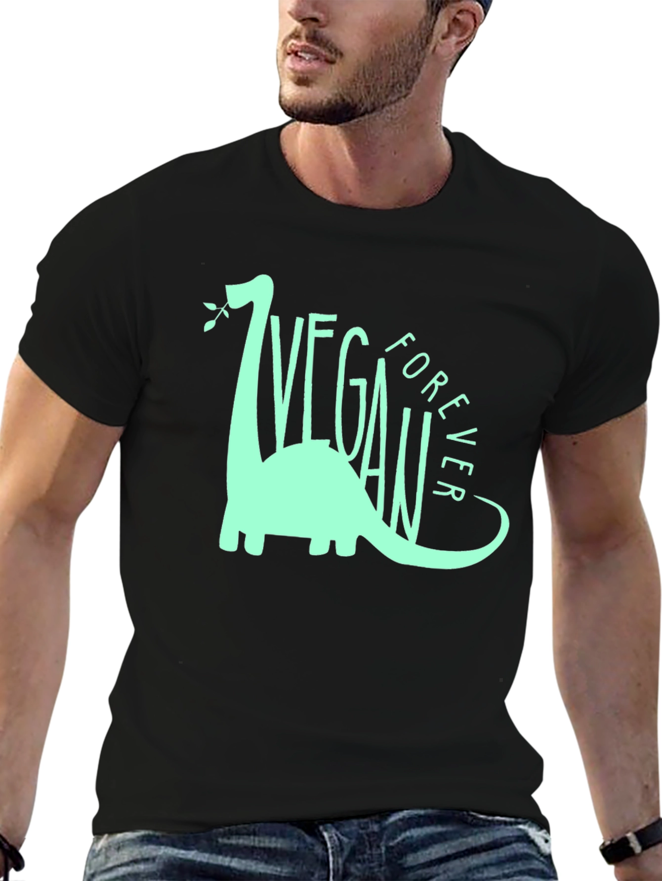 Vegan Forever T-Shirt - Dinosaur Graphic Tee