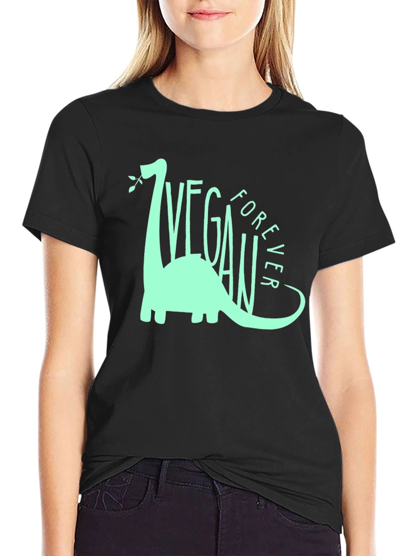 Vegan Forever T-Shirt - Dinosaur Graphic Tee