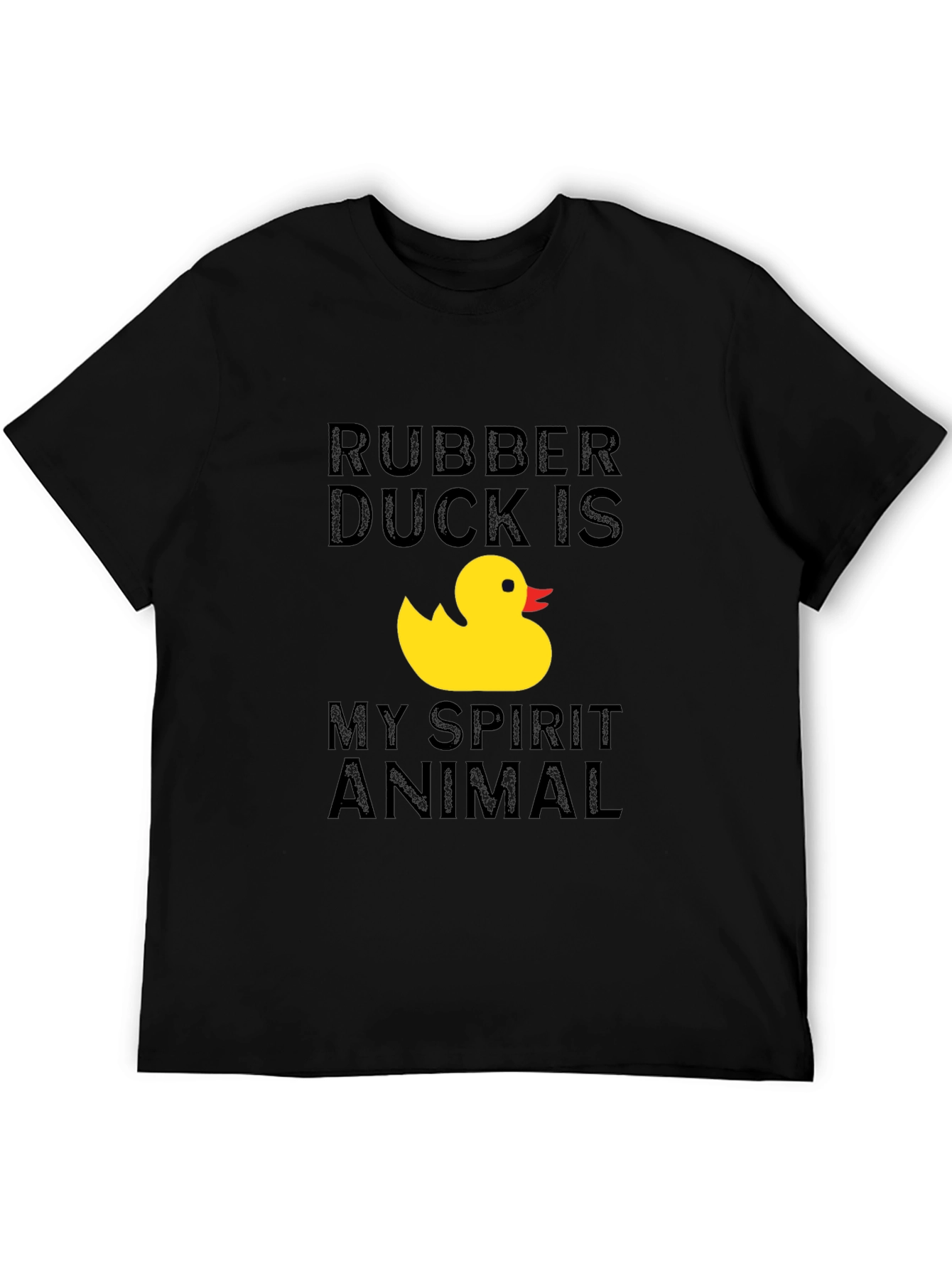 Rubber Duck Spirit Animal Graphic Tee - Black