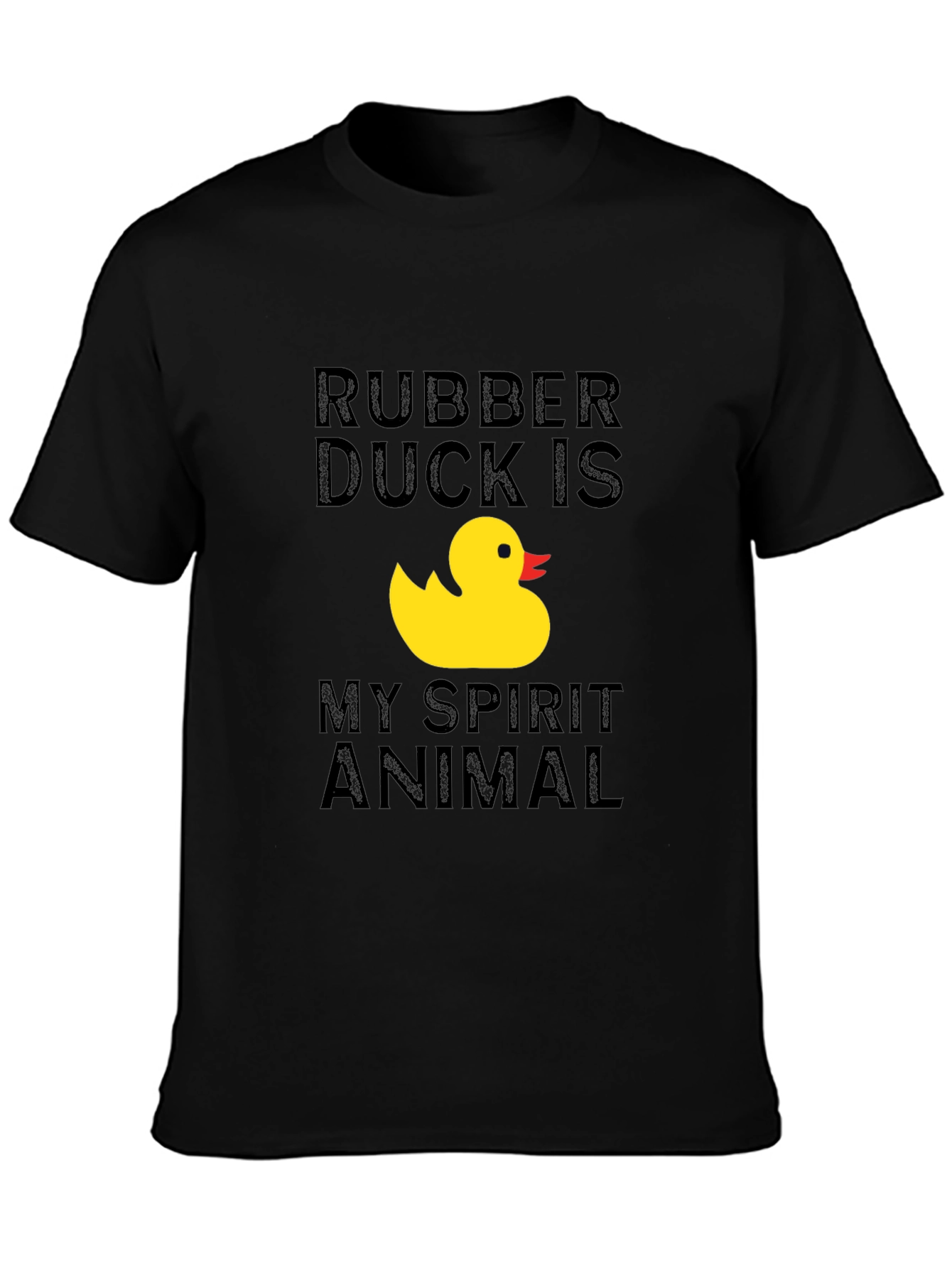 Rubber Duck Spirit Animal Graphic Tee - Black