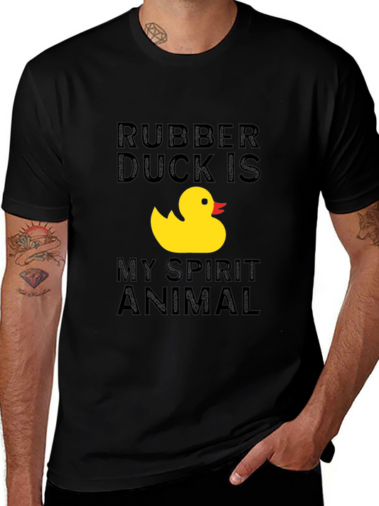 Rubber Duck Spirit Animal Graphic Tee - Black