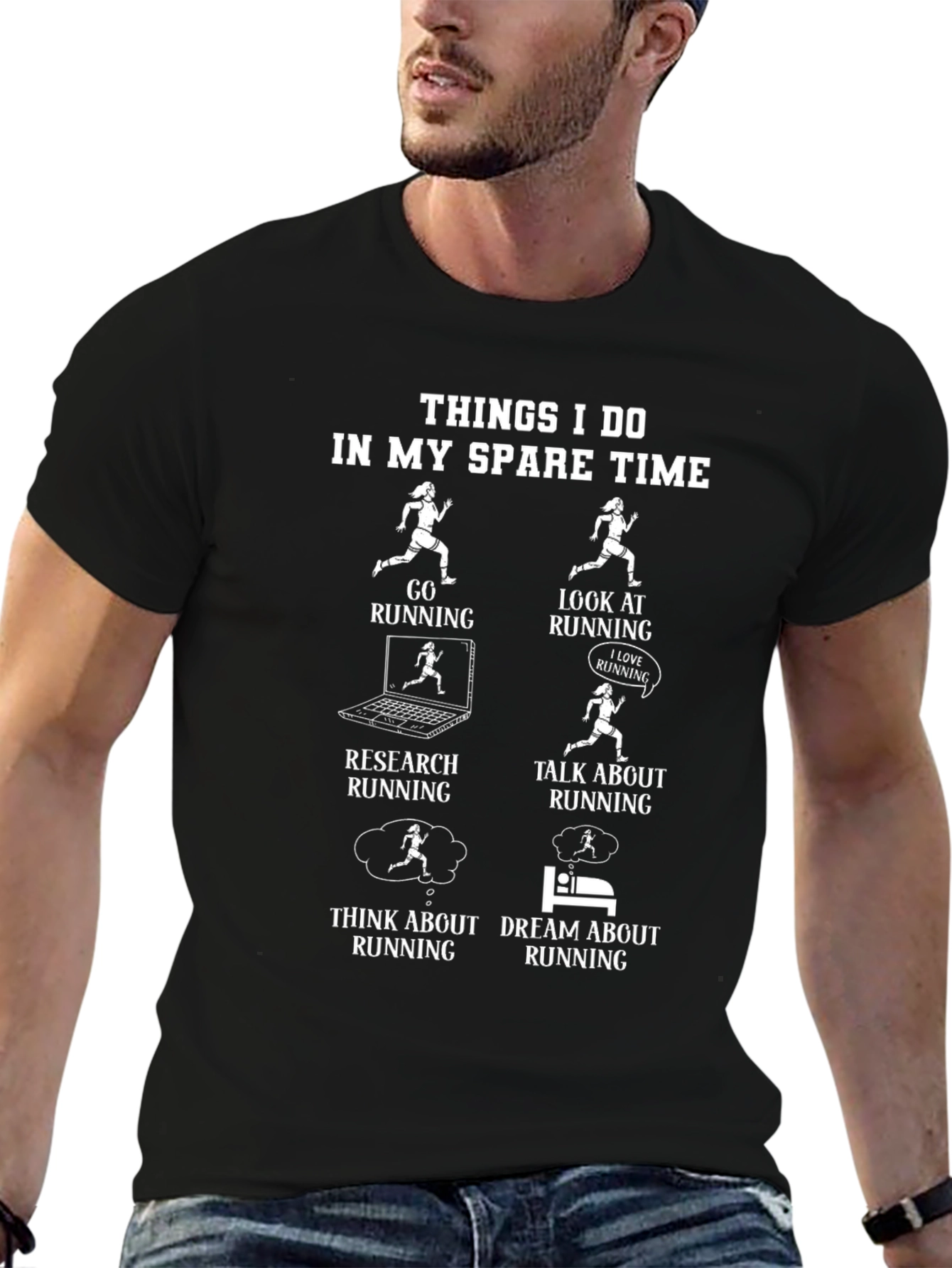 Running T-Shirt: Spare Time Runner Graphic Tee