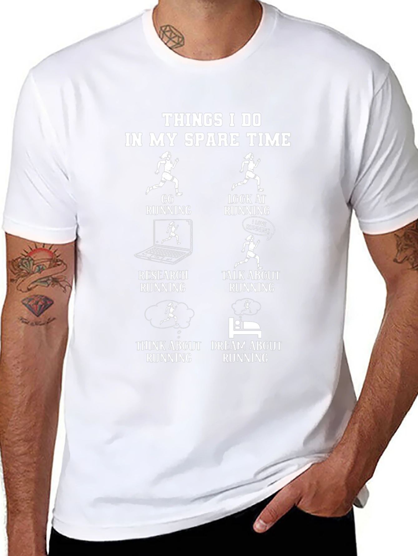 Running T-Shirt: Spare Time Runner Graphic Tee