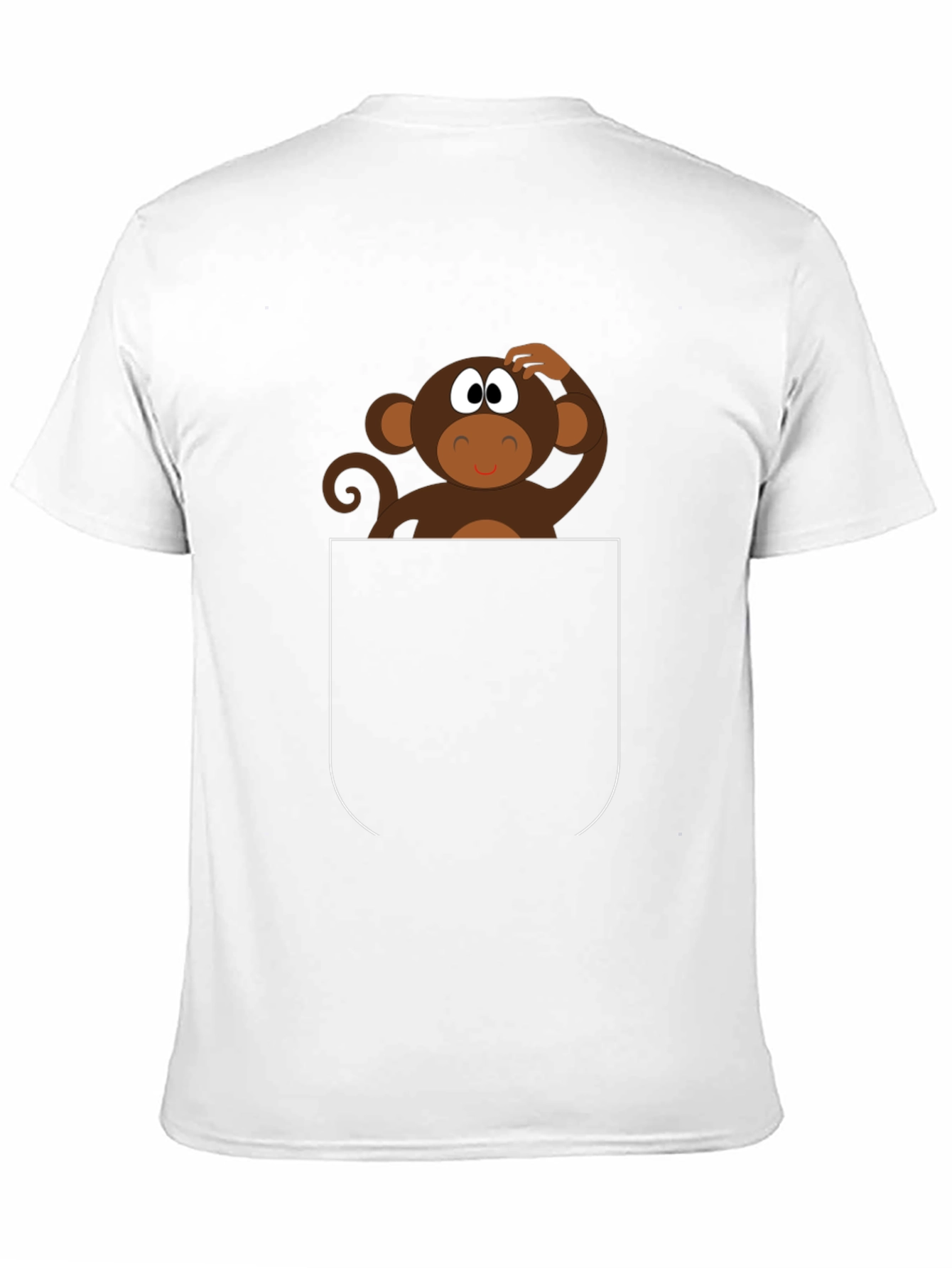 Monkey in Pocket Graphic Tee - Quirky Fun!