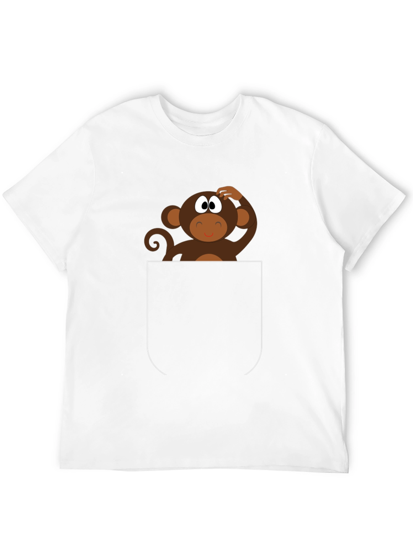 Monkey in Pocket Graphic Tee - Quirky Fun!