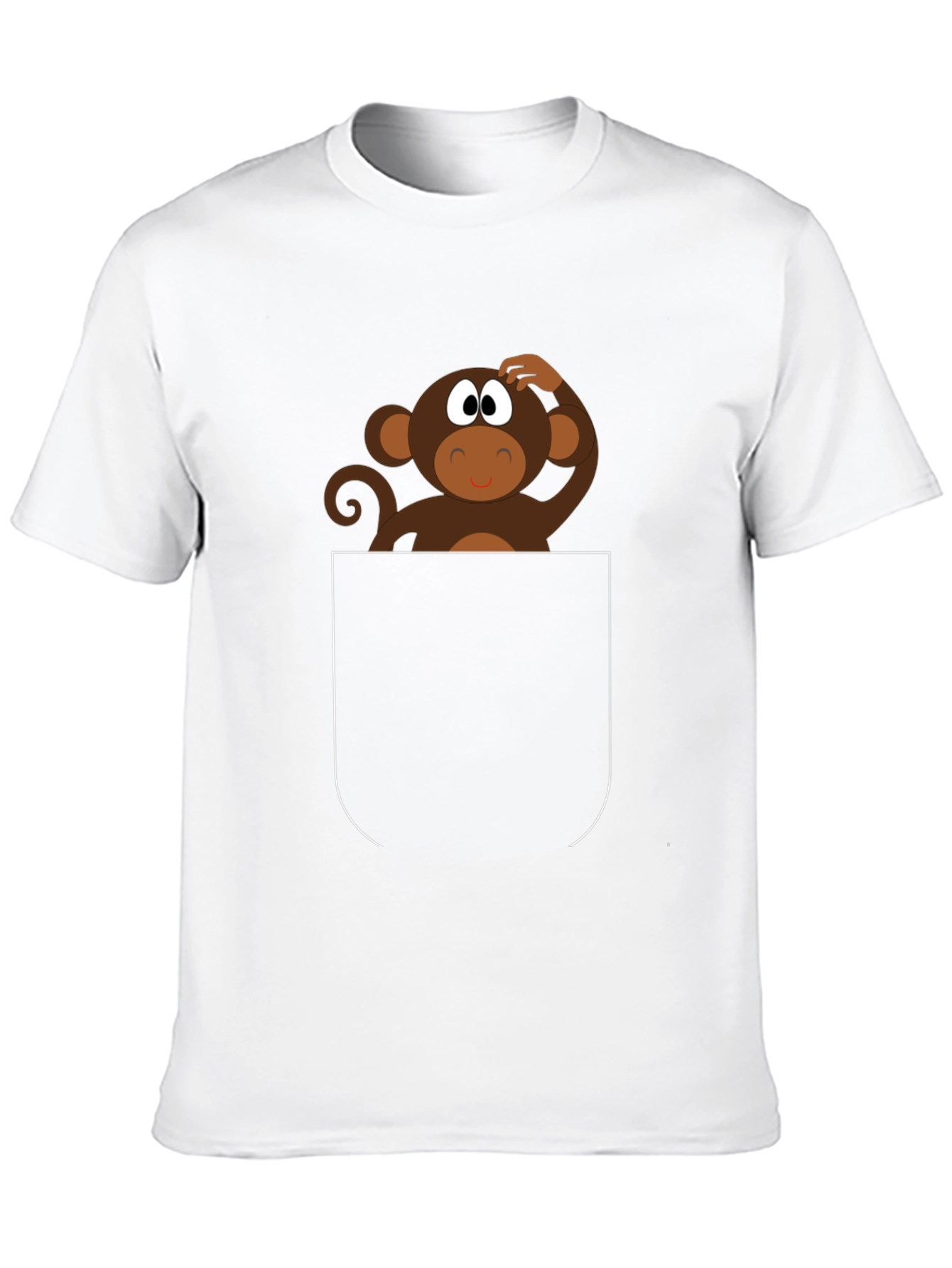 Monkey in Pocket Graphic Tee - Quirky Fun!