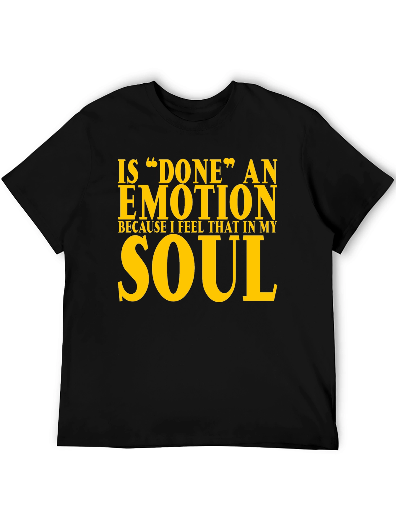 Done Emotion Black Cotton Graphic Tee