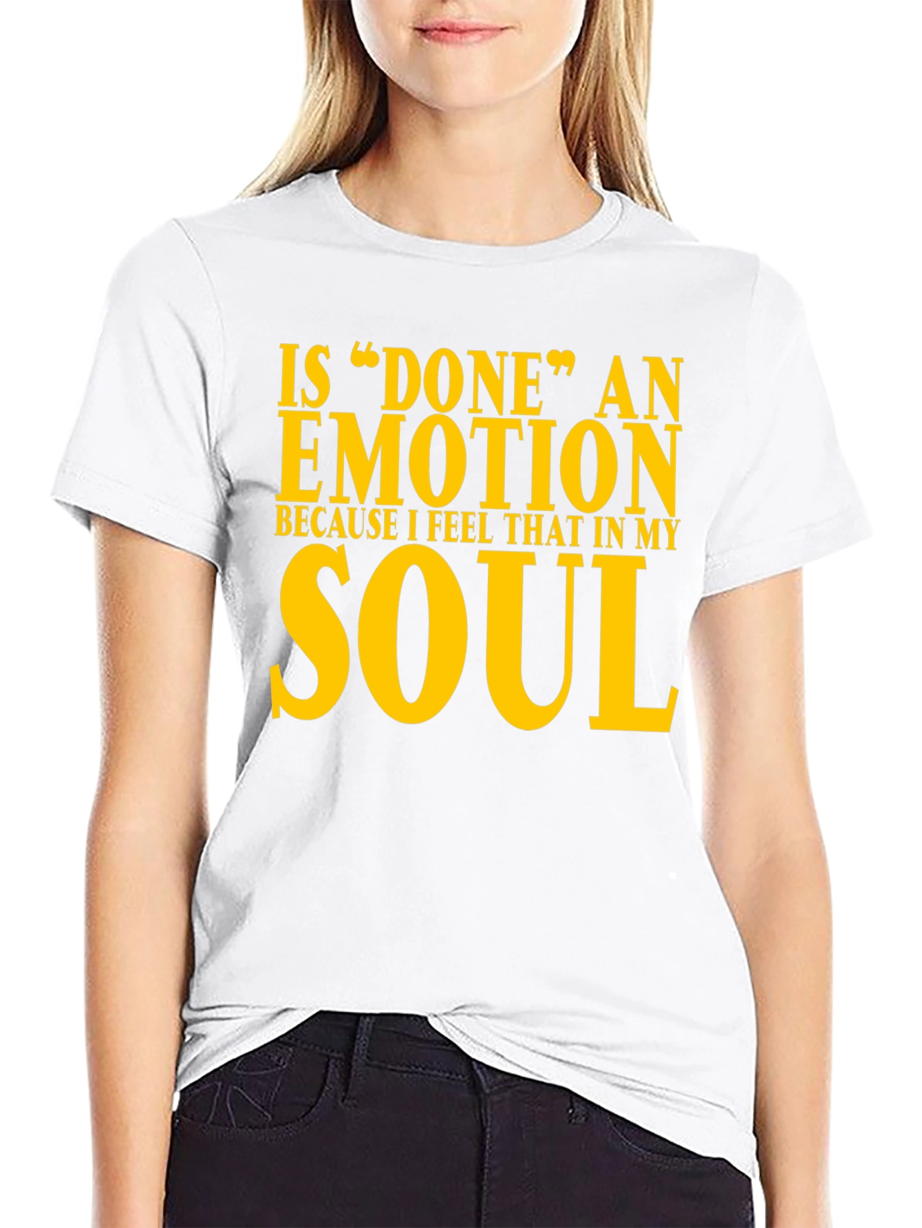 Done Emotion Black Cotton Graphic Tee