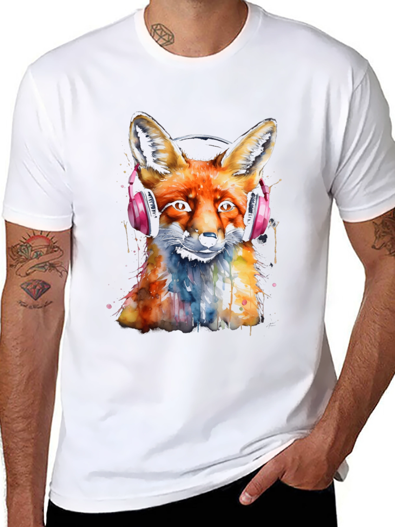 Fox Headphone Graphic Tee