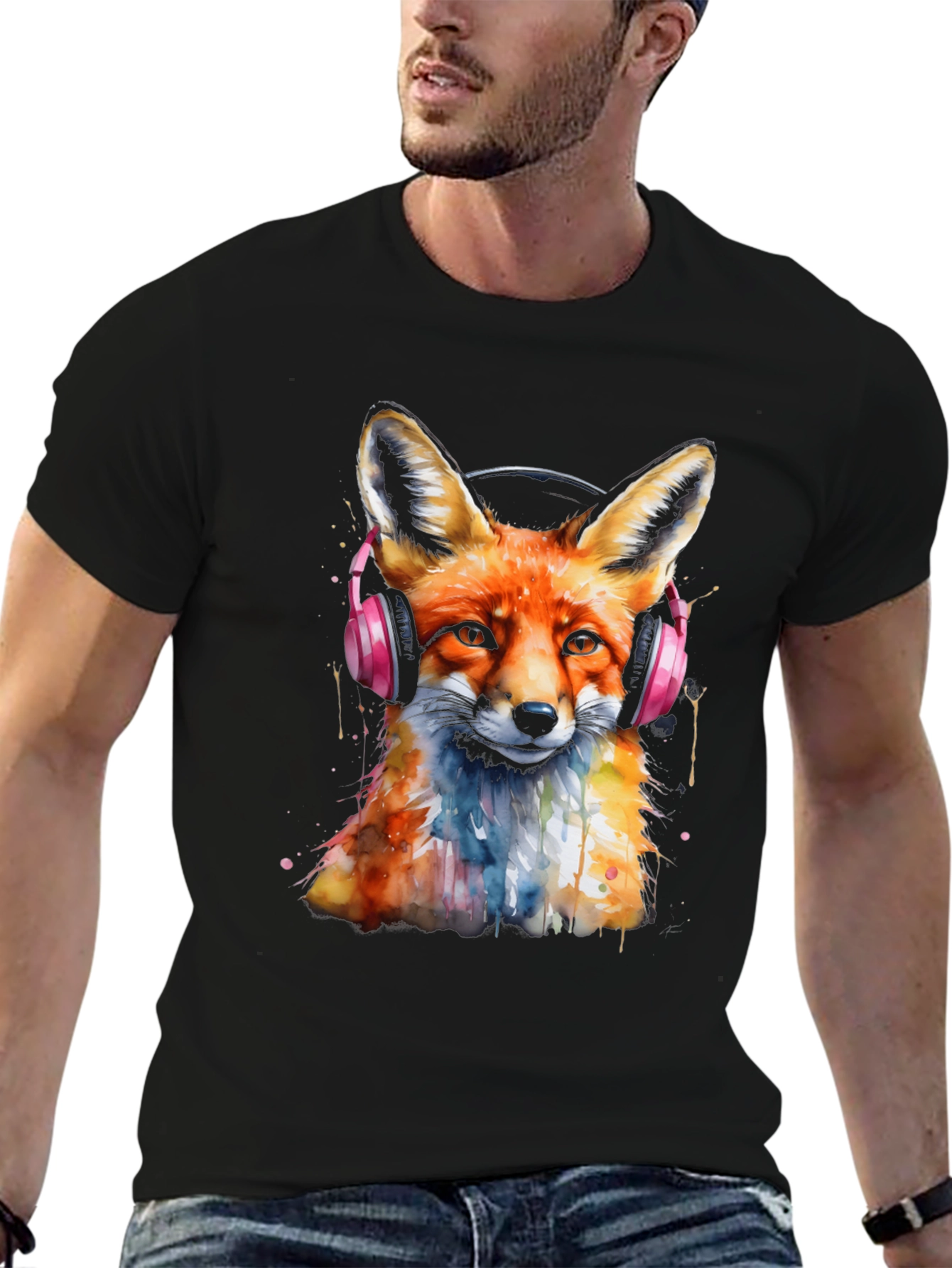 Fox Headphone Graphic Tee
