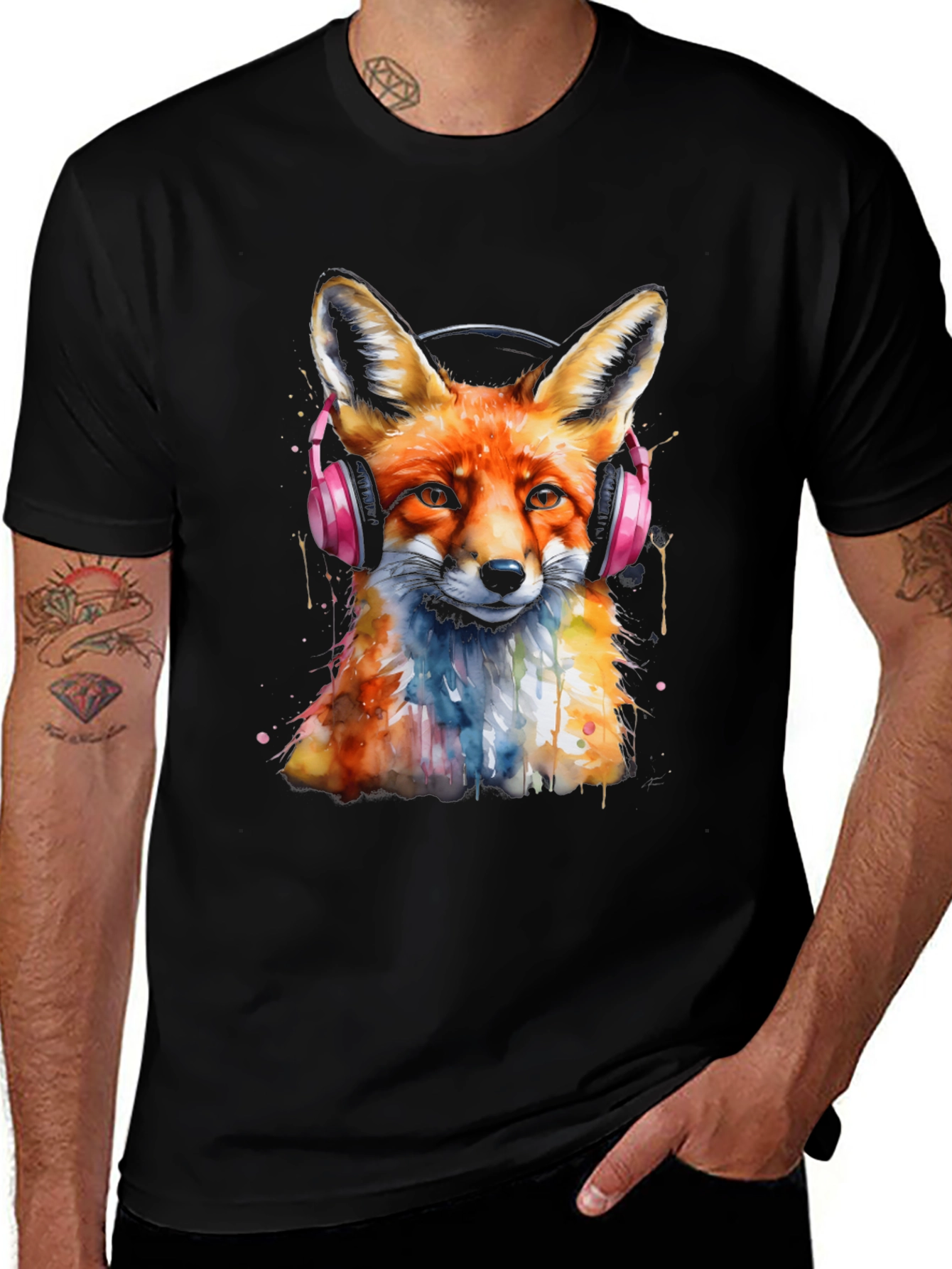 Fox Headphone Graphic Tee