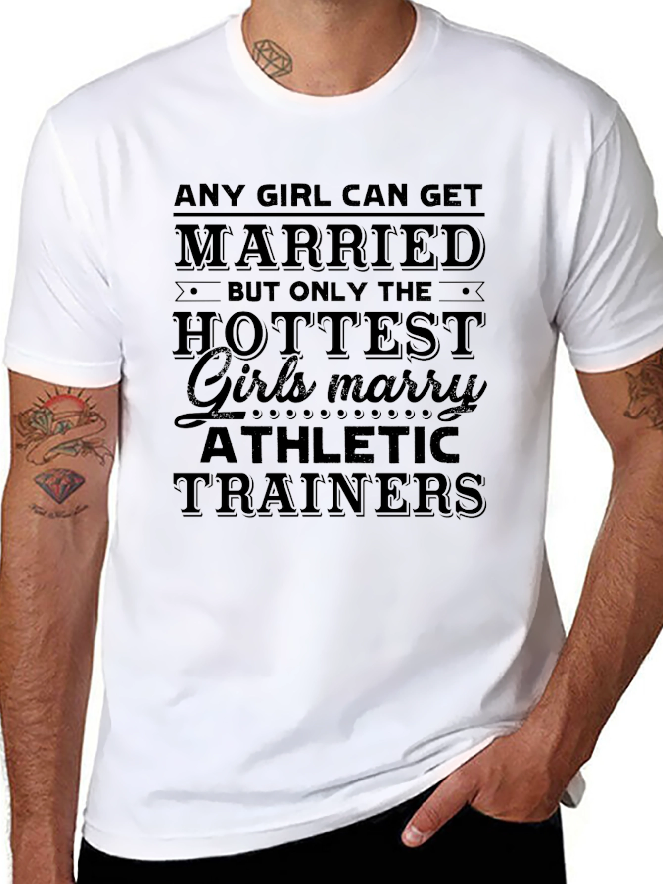 Hottest Girls Marry Athletic Trainers Black T-Shirt