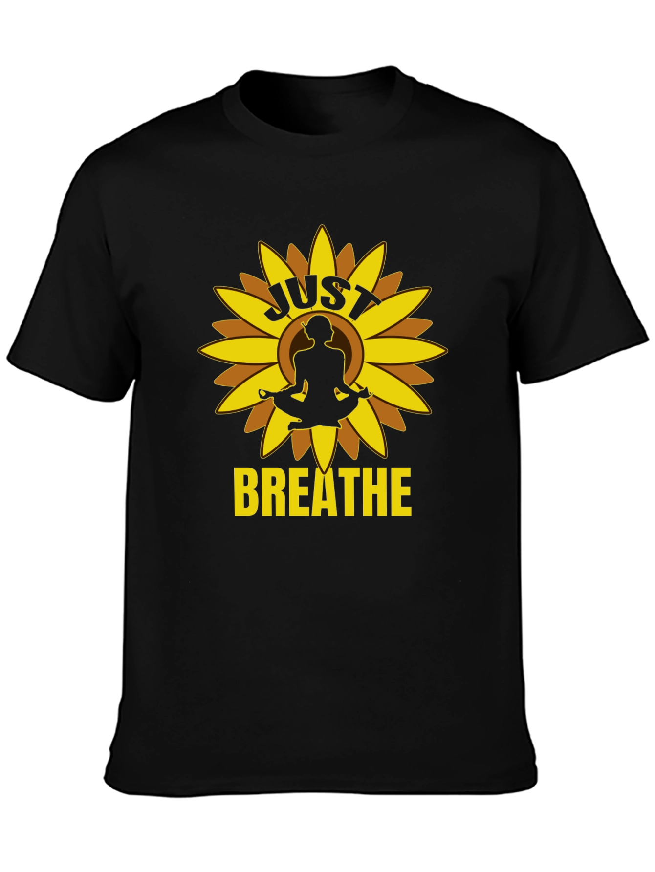 Just Breathe Yoga Sunflower Graphic Tee