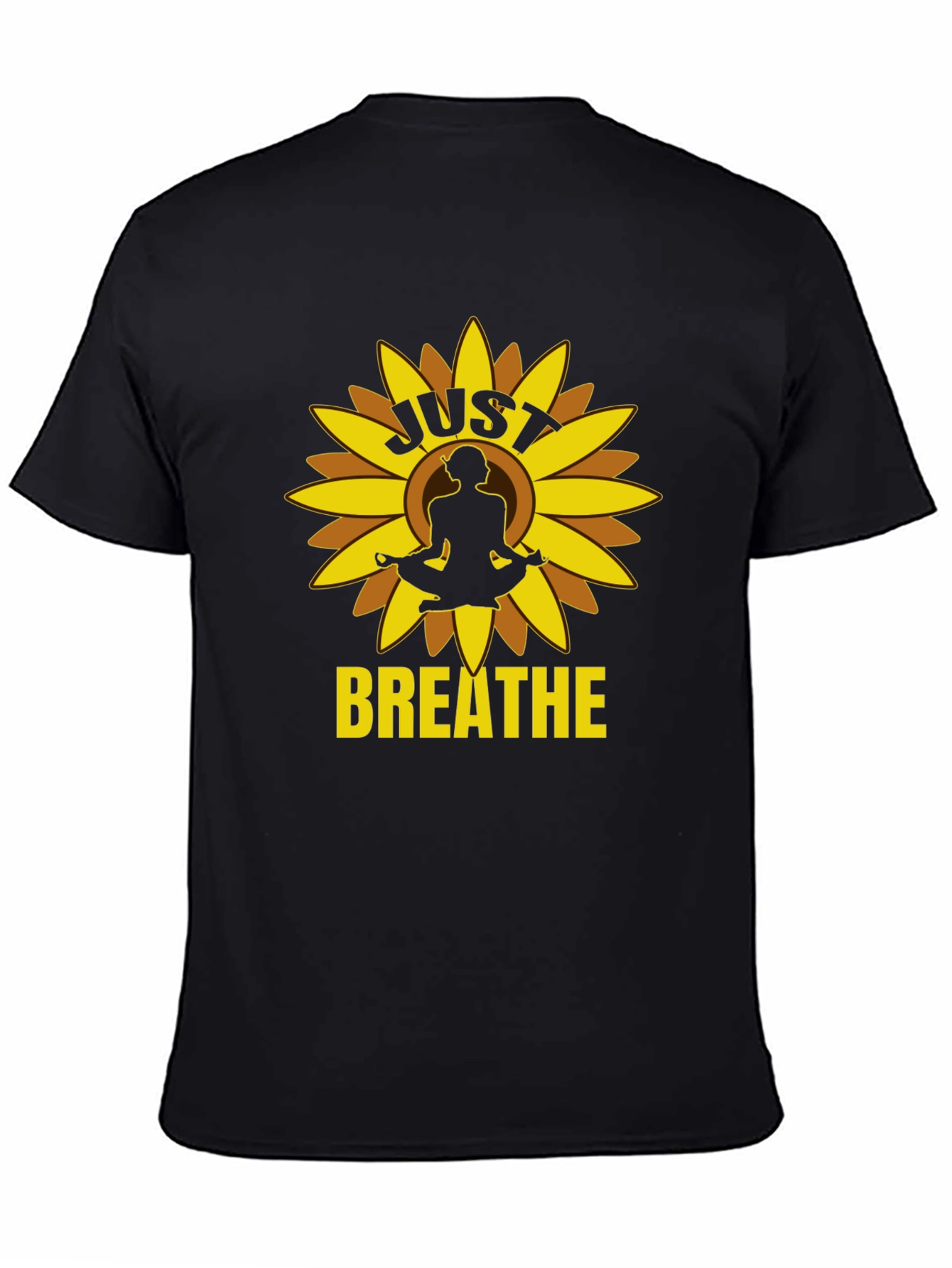 Just Breathe Yoga Sunflower Graphic Tee