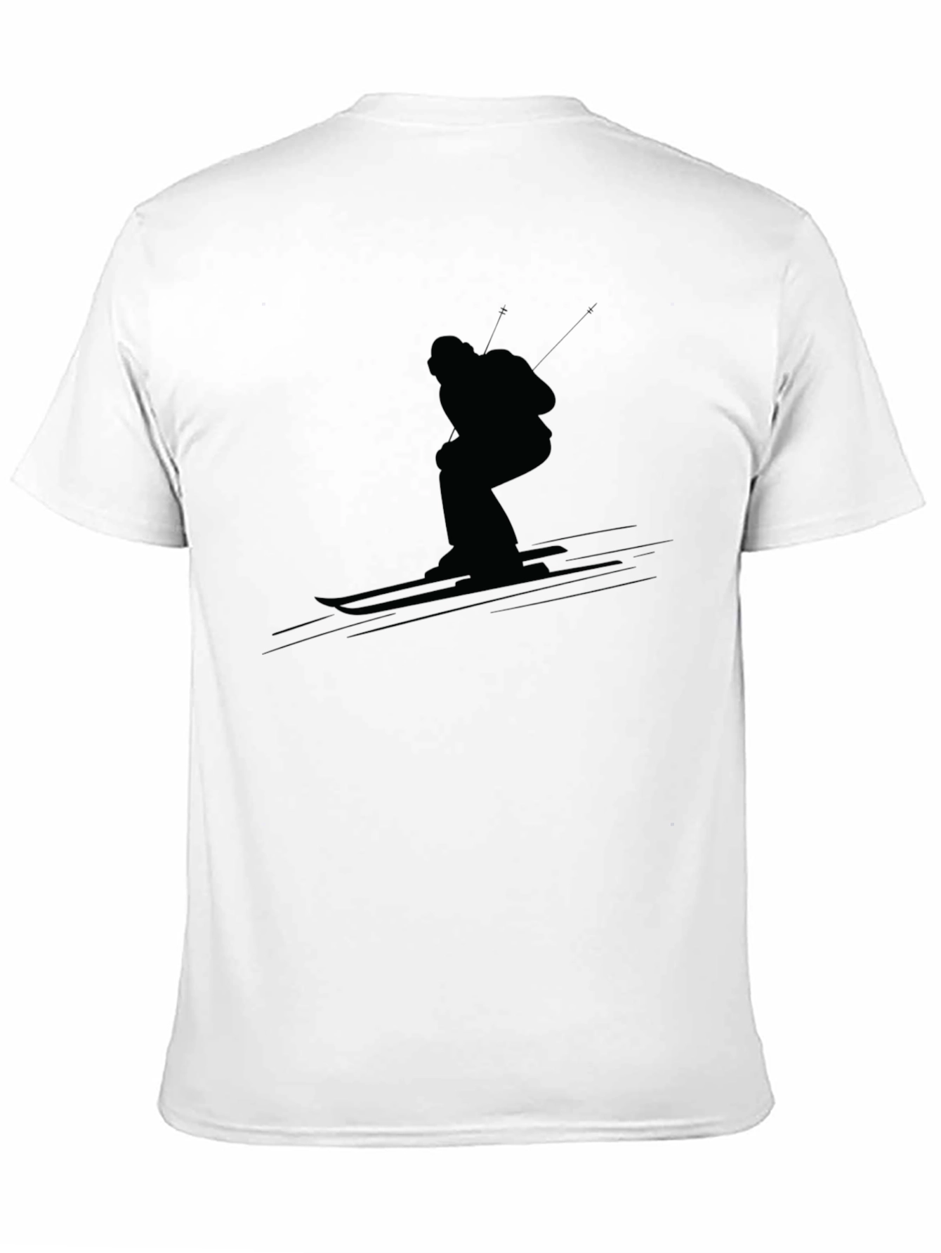Black Skiing Silhouette T-Shirt