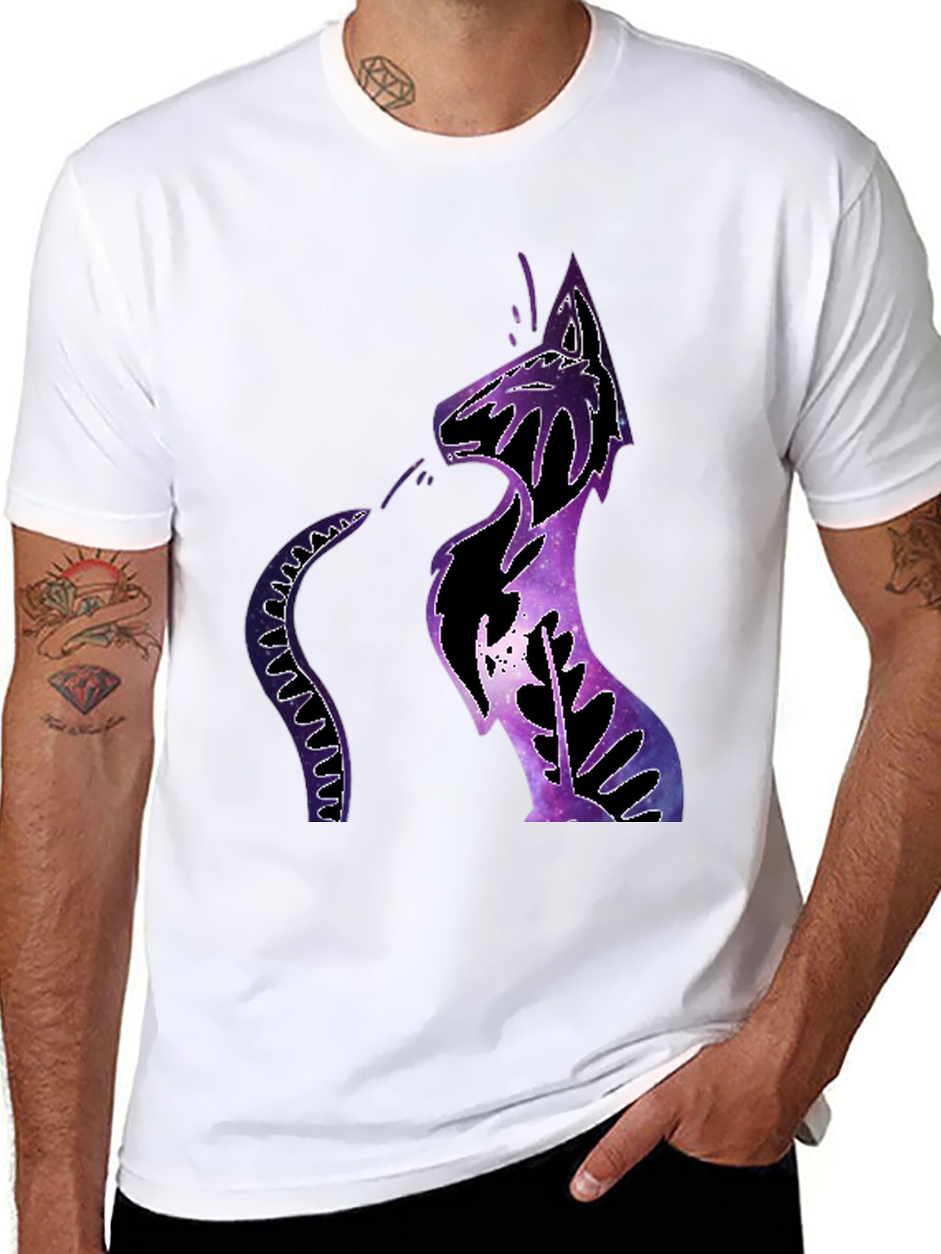 Cosmic Cat Black T-Shirt