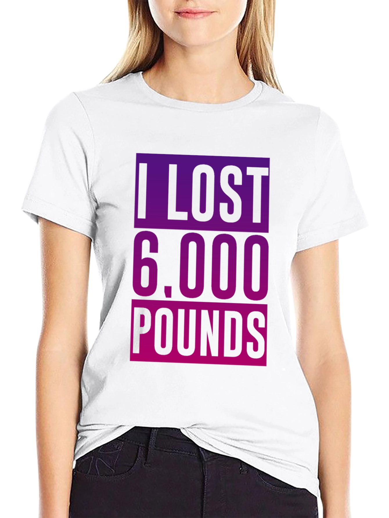 Funny Weight Loss T-Shirt - I Lost 6000 Pounds