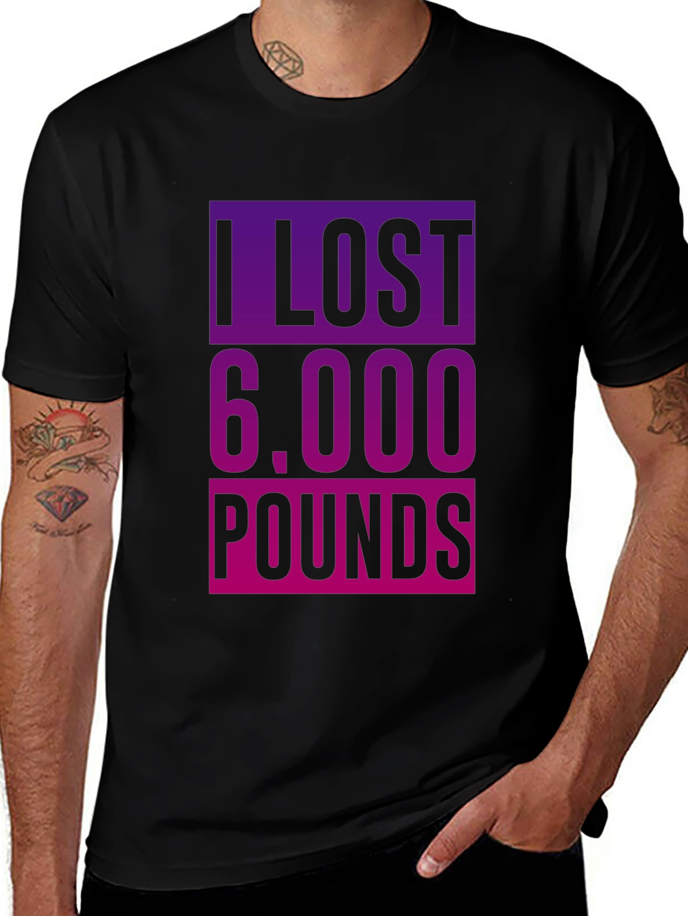 Funny Weight Loss T-Shirt - I Lost 6000 Pounds