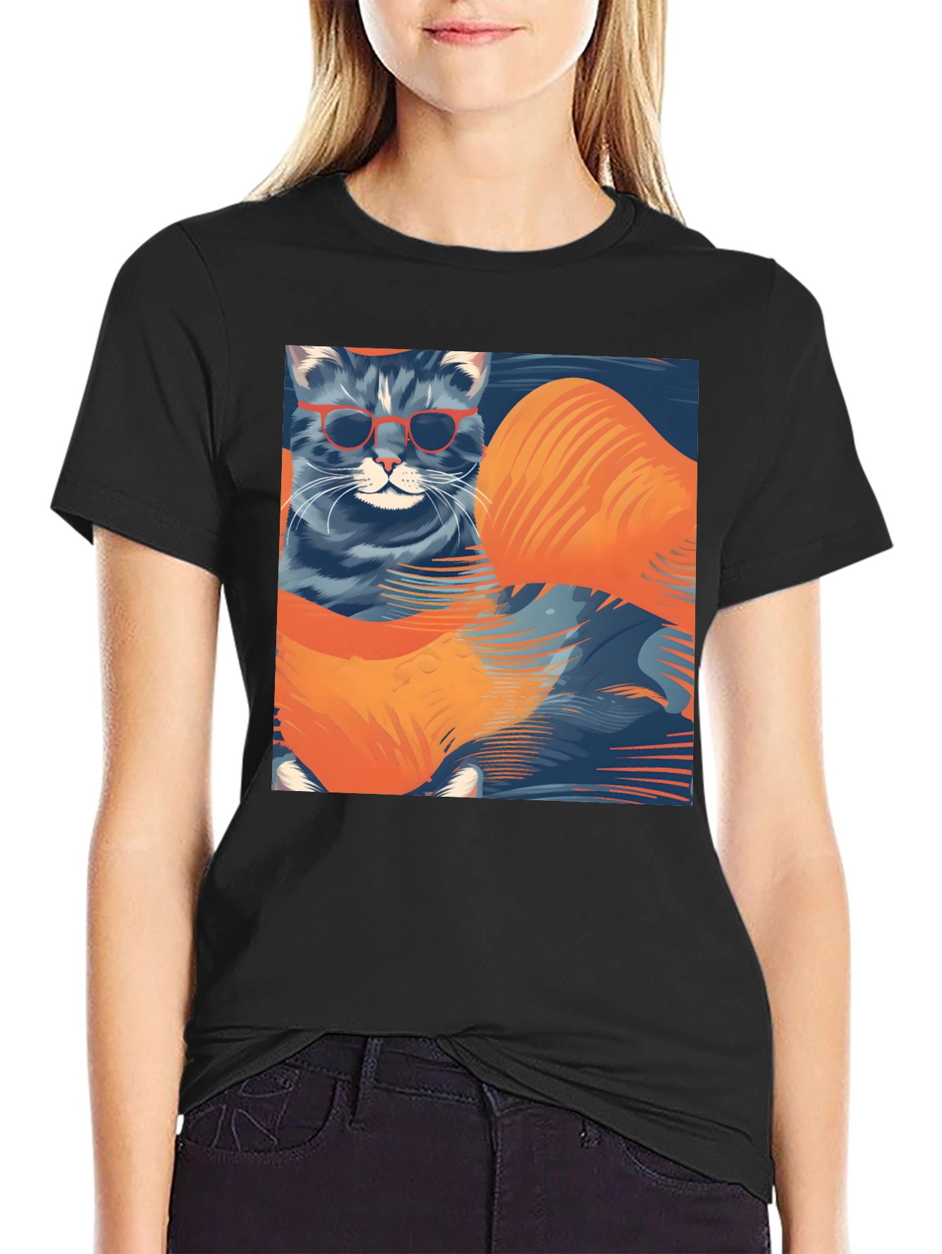 Cool Cat Graphic T-Shirt