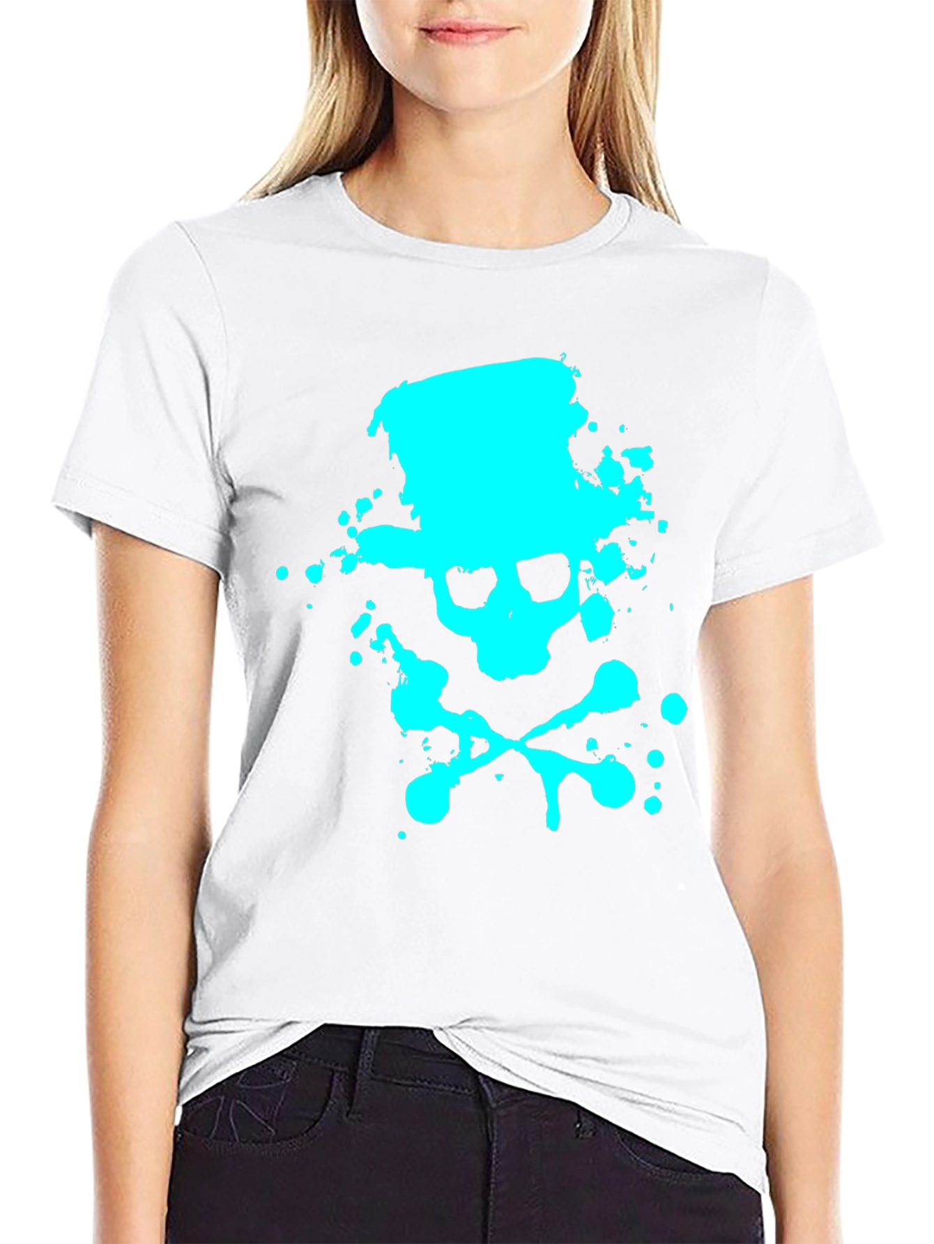 Skull Graphic T-Shirt - Casual Black Tee