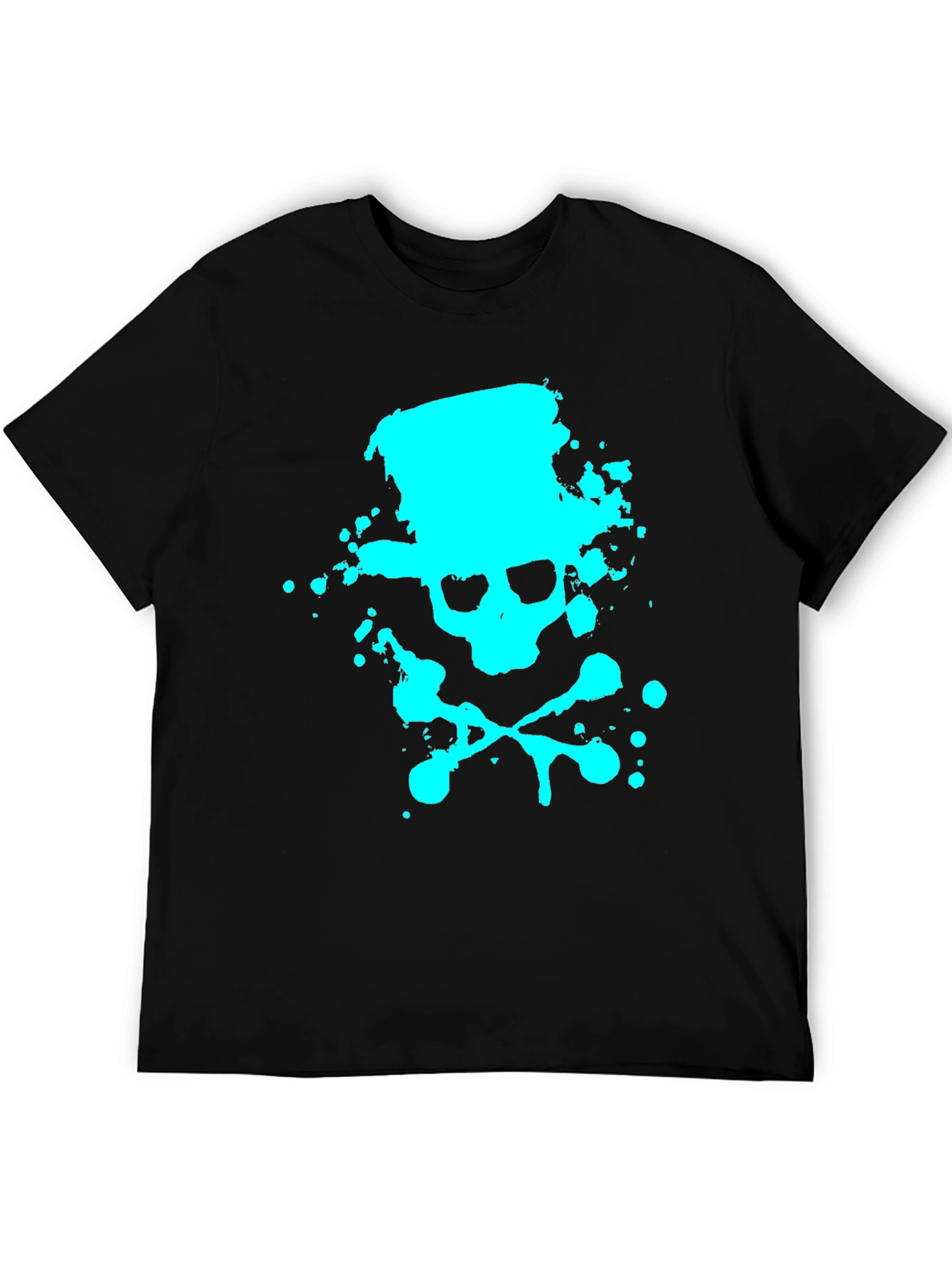 Skull Graphic T-Shirt - Casual Black Tee