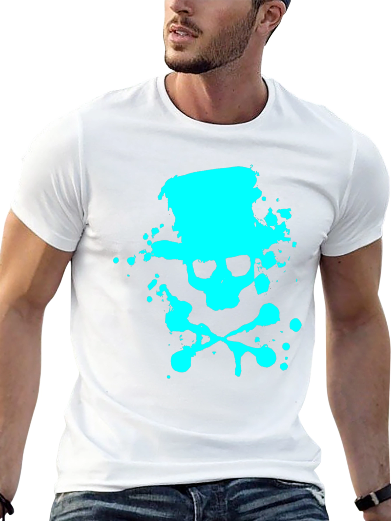 Skull Graphic T-Shirt - Casual Black Tee