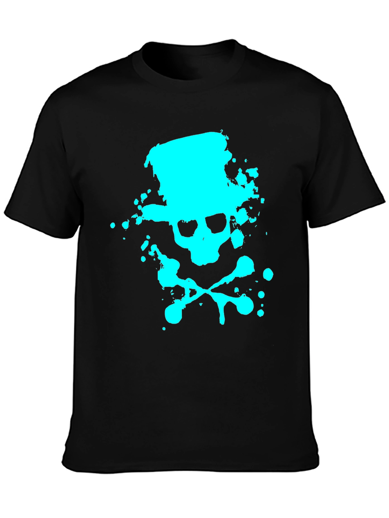 Skull Graphic T-Shirt - Casual Black Tee