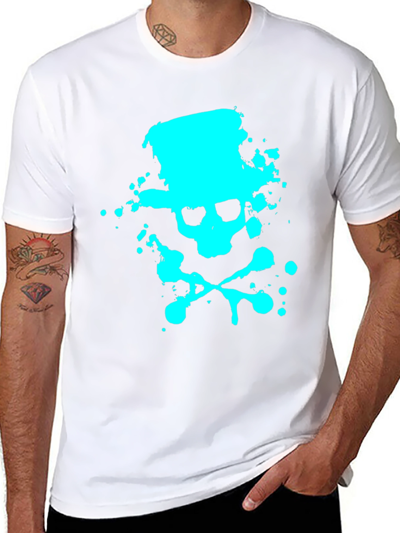 Skull Graphic T-Shirt - Casual Black Tee