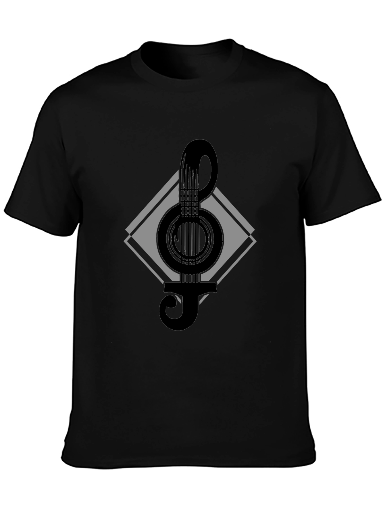Musical Treble Clef Guitar Graphic Tee