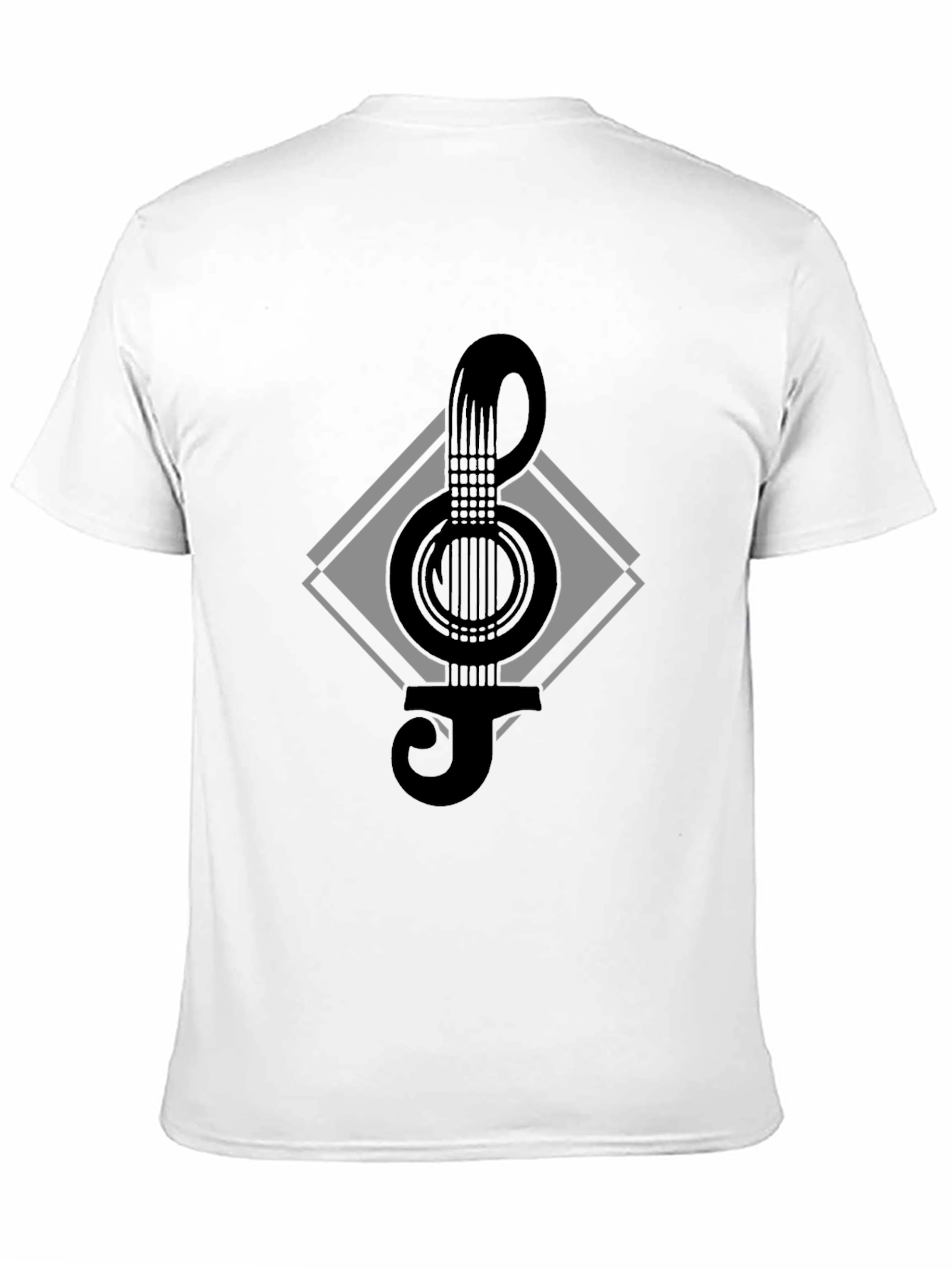 Musical Treble Clef Guitar Graphic Tee