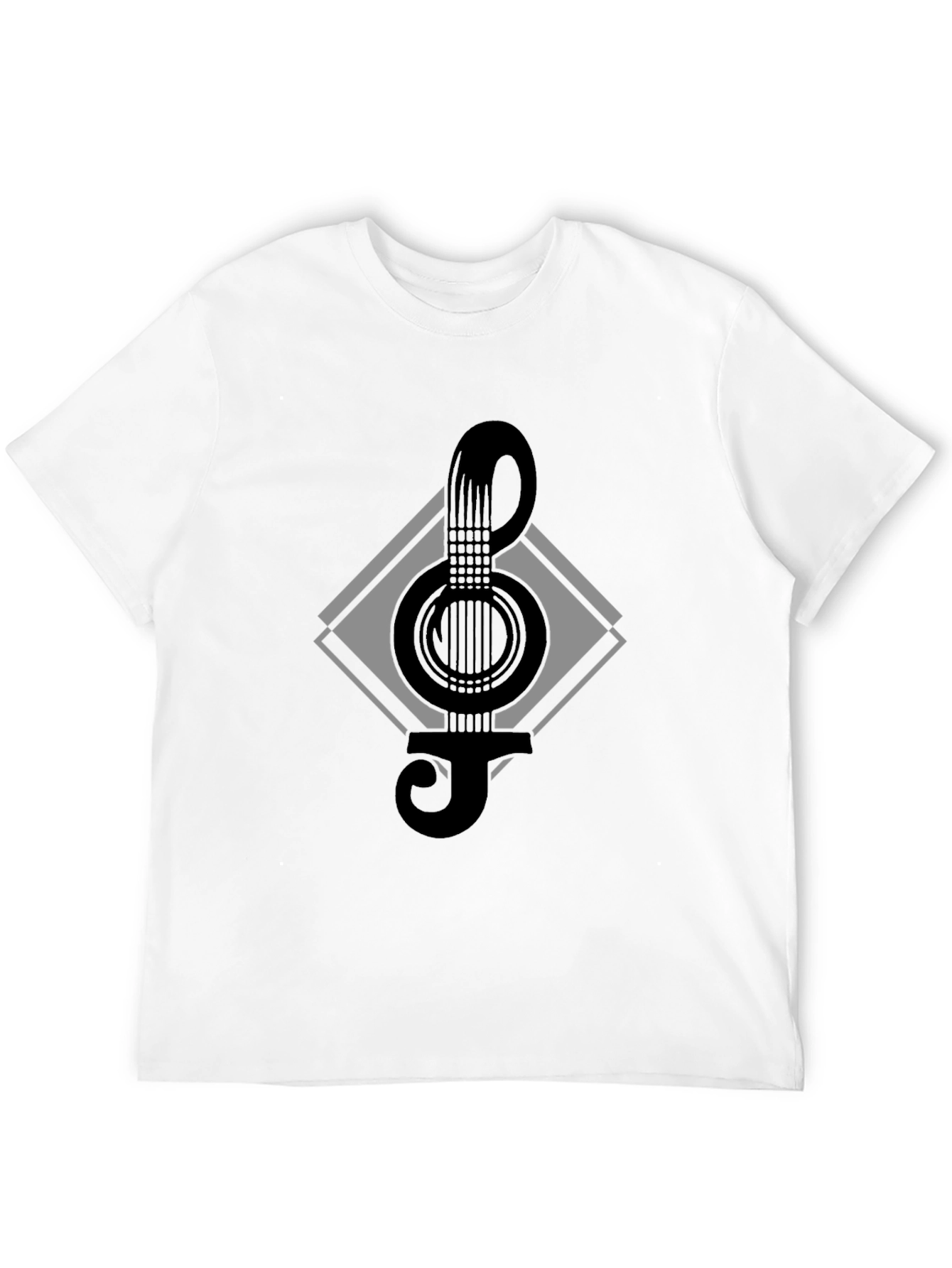 Musical Treble Clef Guitar Graphic Tee