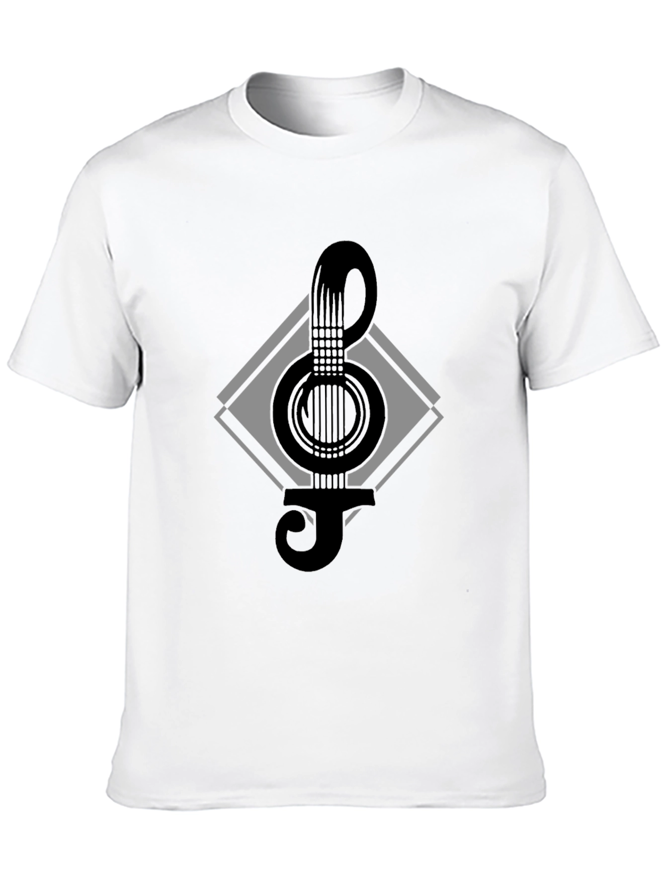 Musical Treble Clef Guitar Graphic Tee