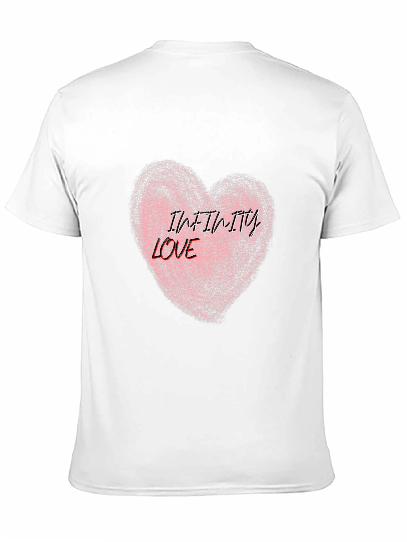 Infinity Love Heart Graphic Tee - Black