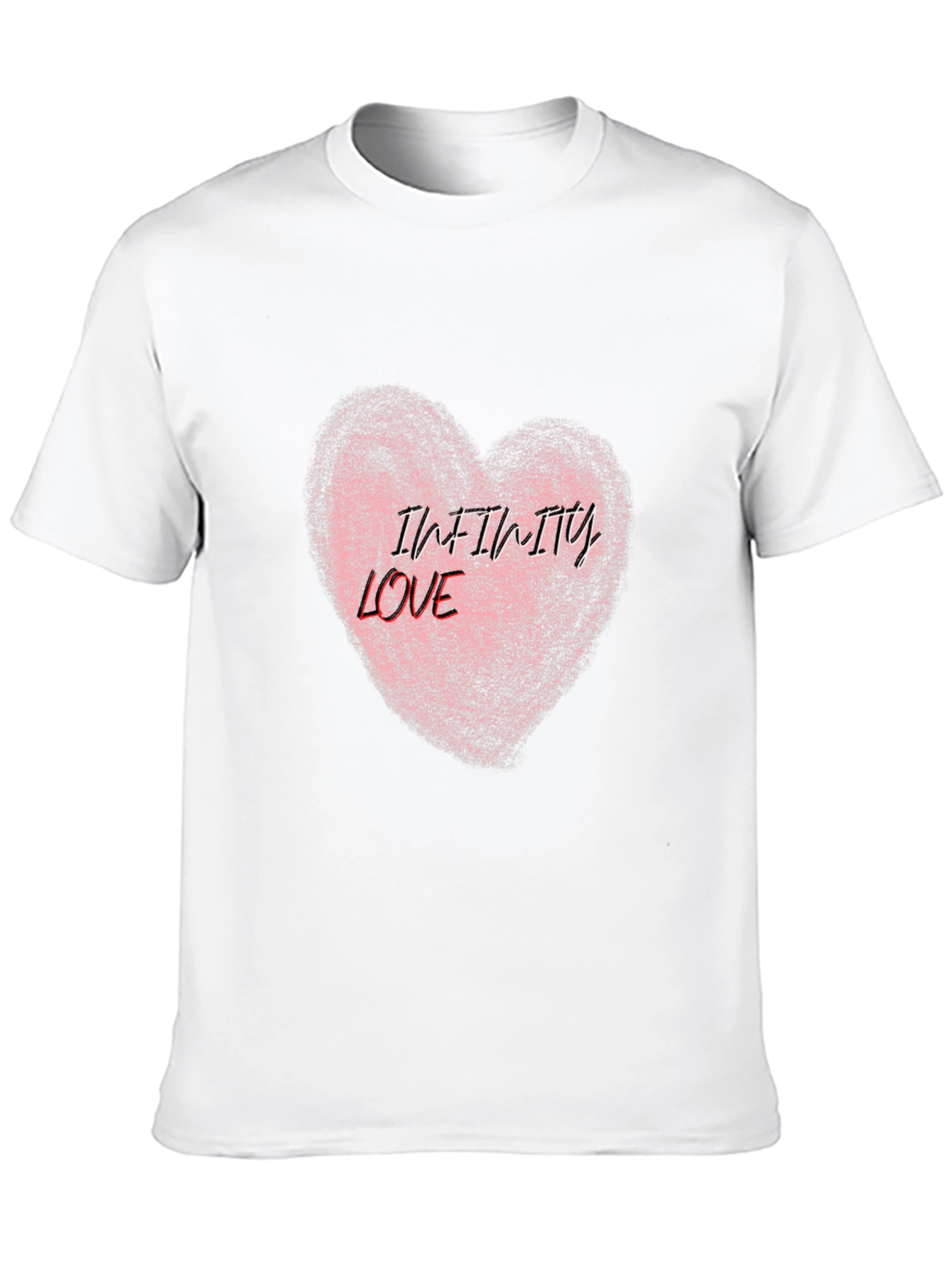 Infinity Love Heart Graphic Tee - Black