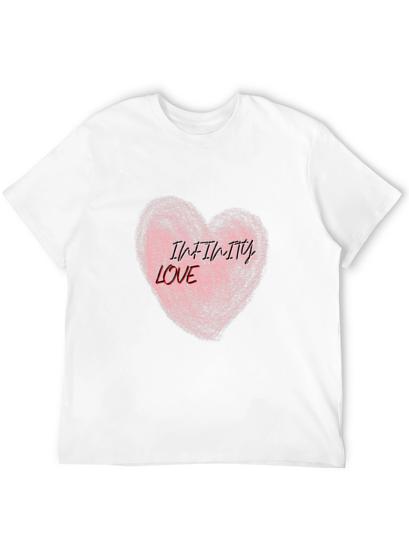 Infinity Love Heart Graphic Tee - Black