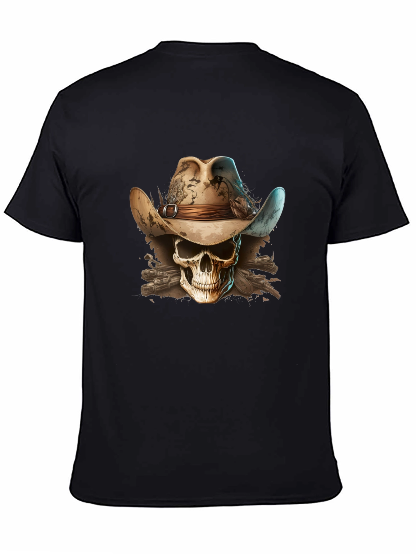 Skull Cowboy T-Shirt - Western Style
