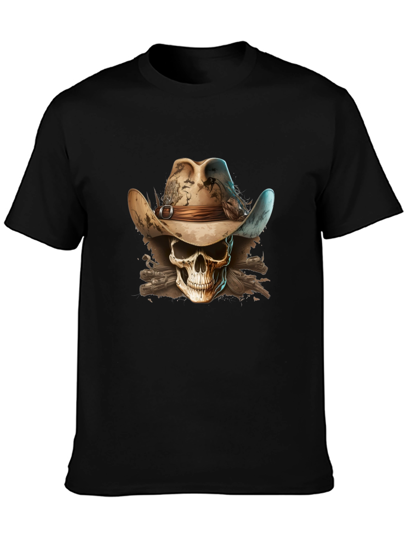 Skull Cowboy T-Shirt - Western Style