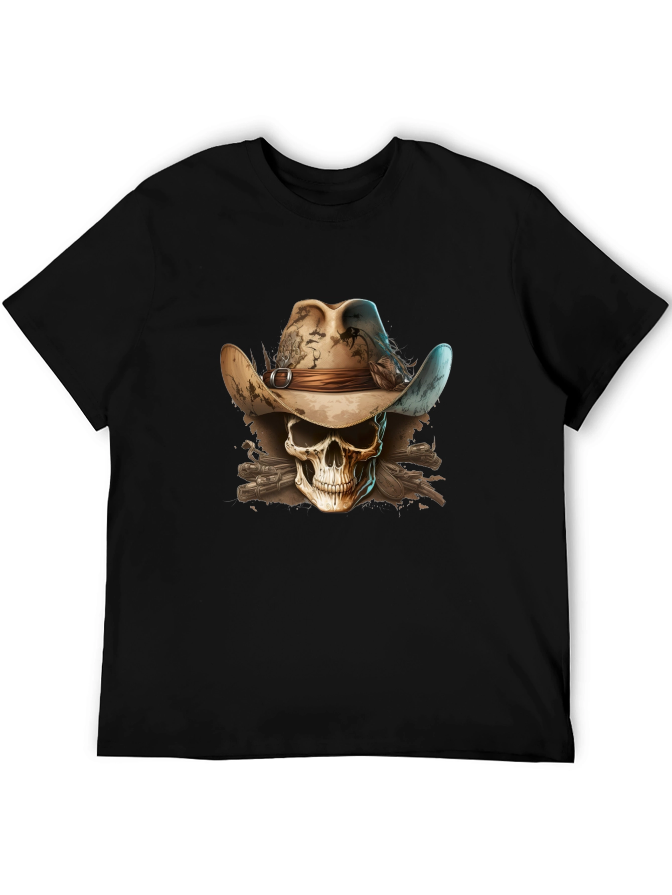 Skull Cowboy T-Shirt - Western Style