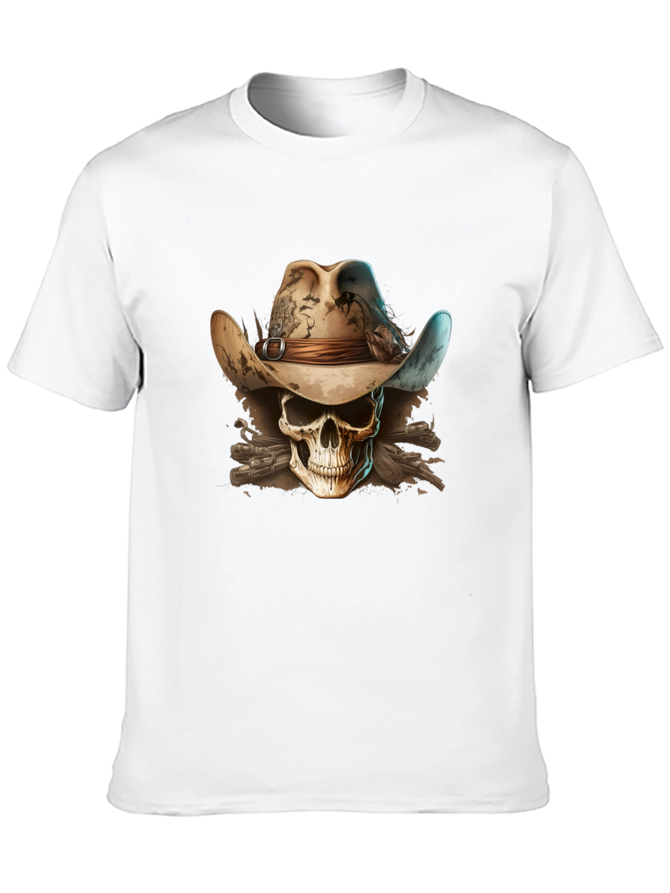 Skull Cowboy T-Shirt - Western Style