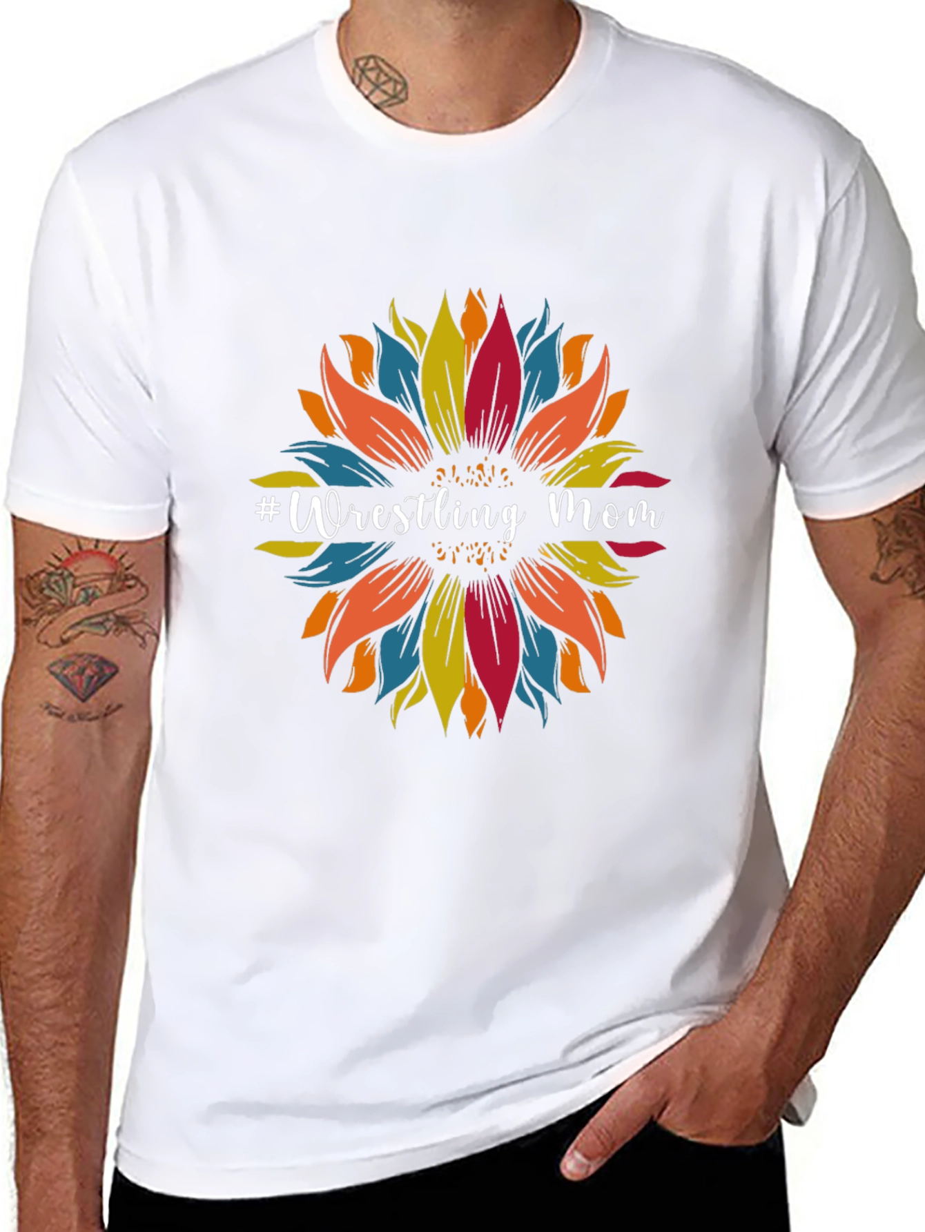 Wrestling Mom Sunflower Graphic Tee