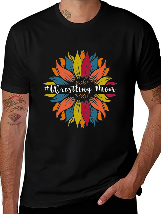 Wrestling Mom Sunflower Graphic Tee