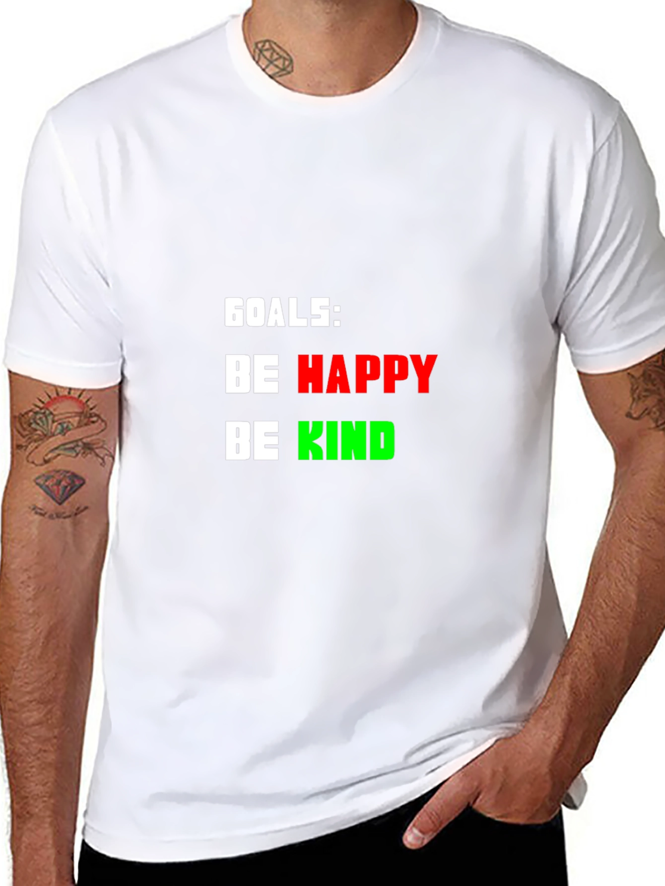 Goals: Be Happy Be Kind - Graphic T-Shirt