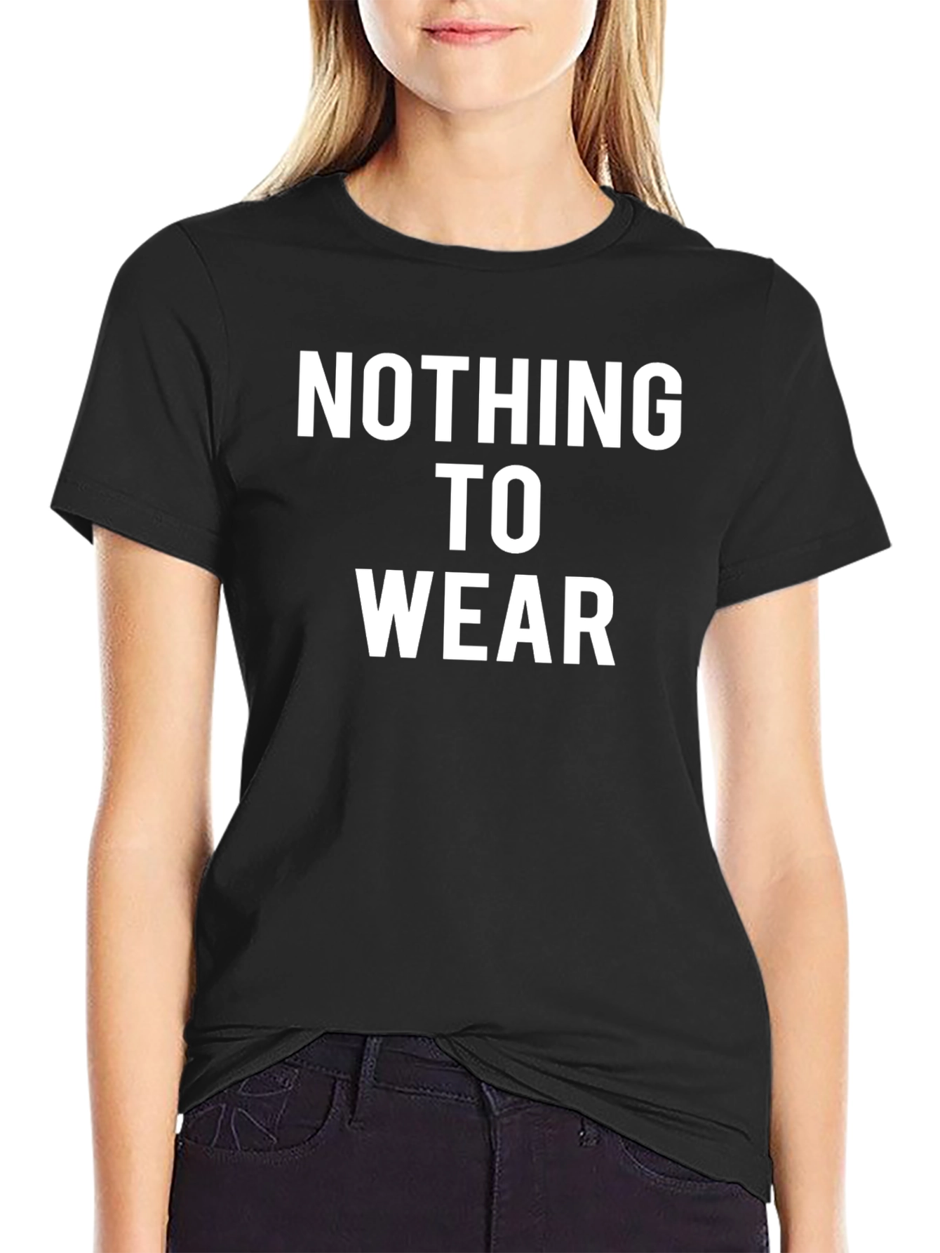 Nothing To Wear Graphic Tee - Black