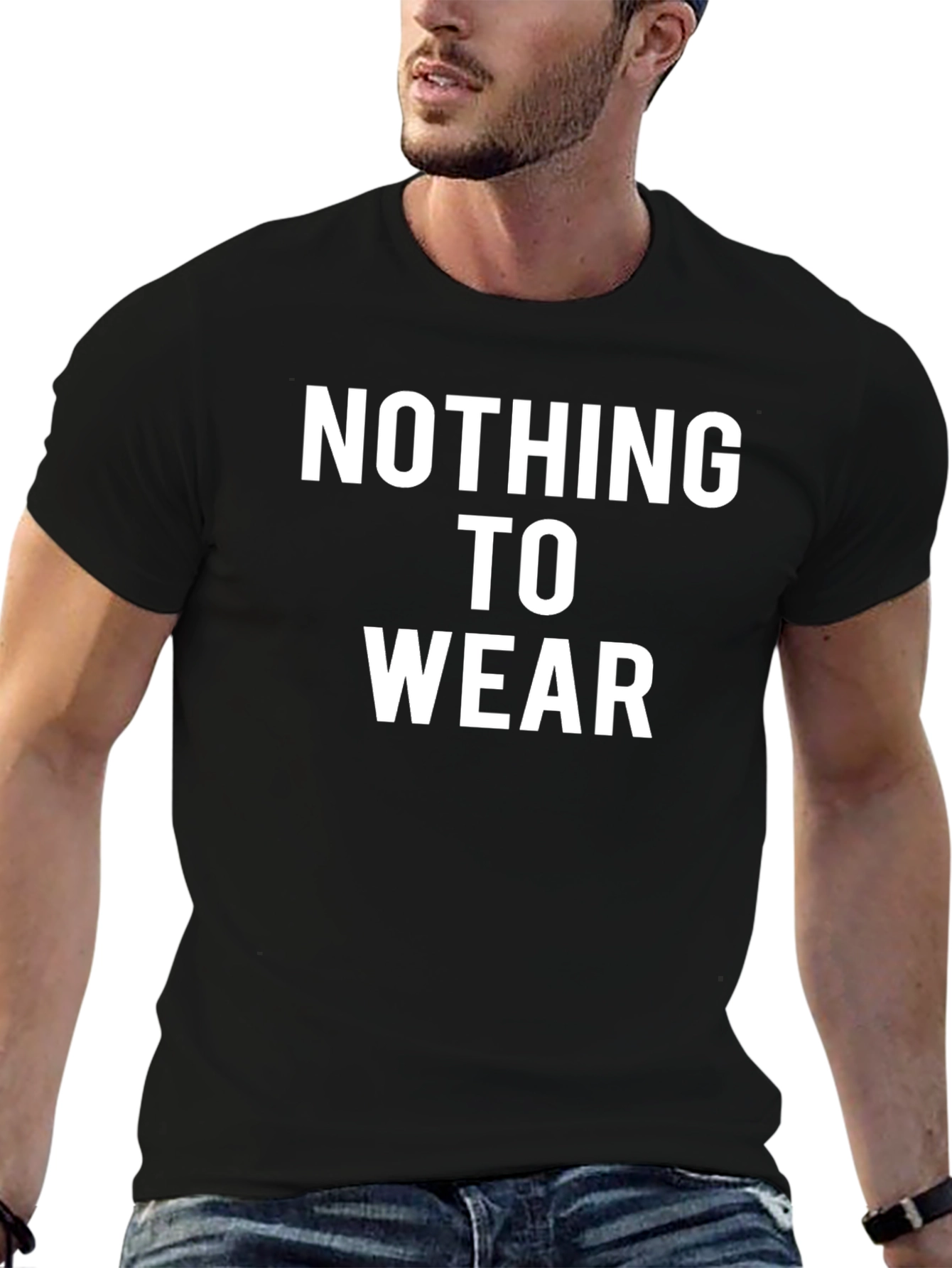 Nothing To Wear Graphic Tee - Black
