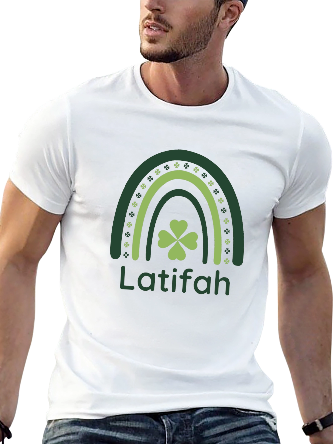 Latifah Shamrock Rainbow St. Patricks Day T-Shirt