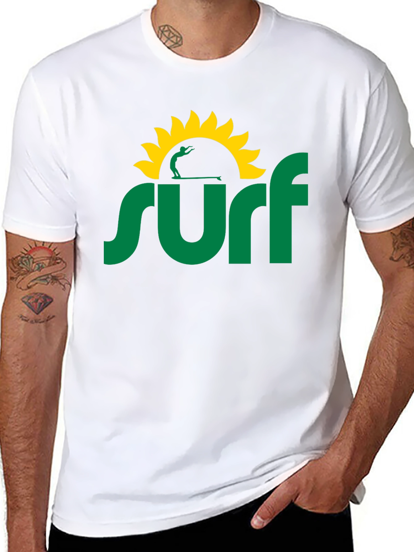 Surf Sun Graphic Tee - Stylish Summer T-Shirt