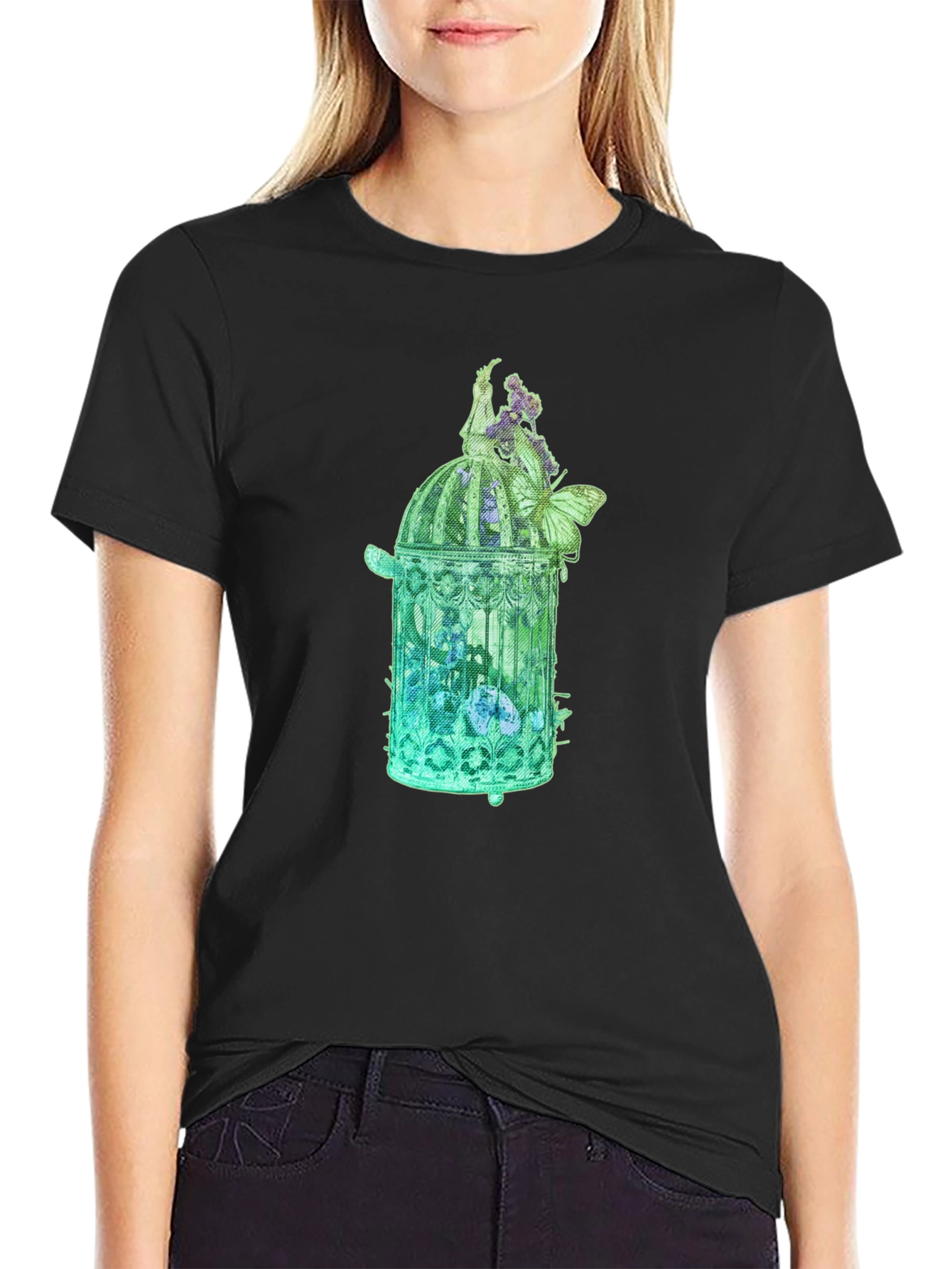 Botanical Birdcage Graphic Tee