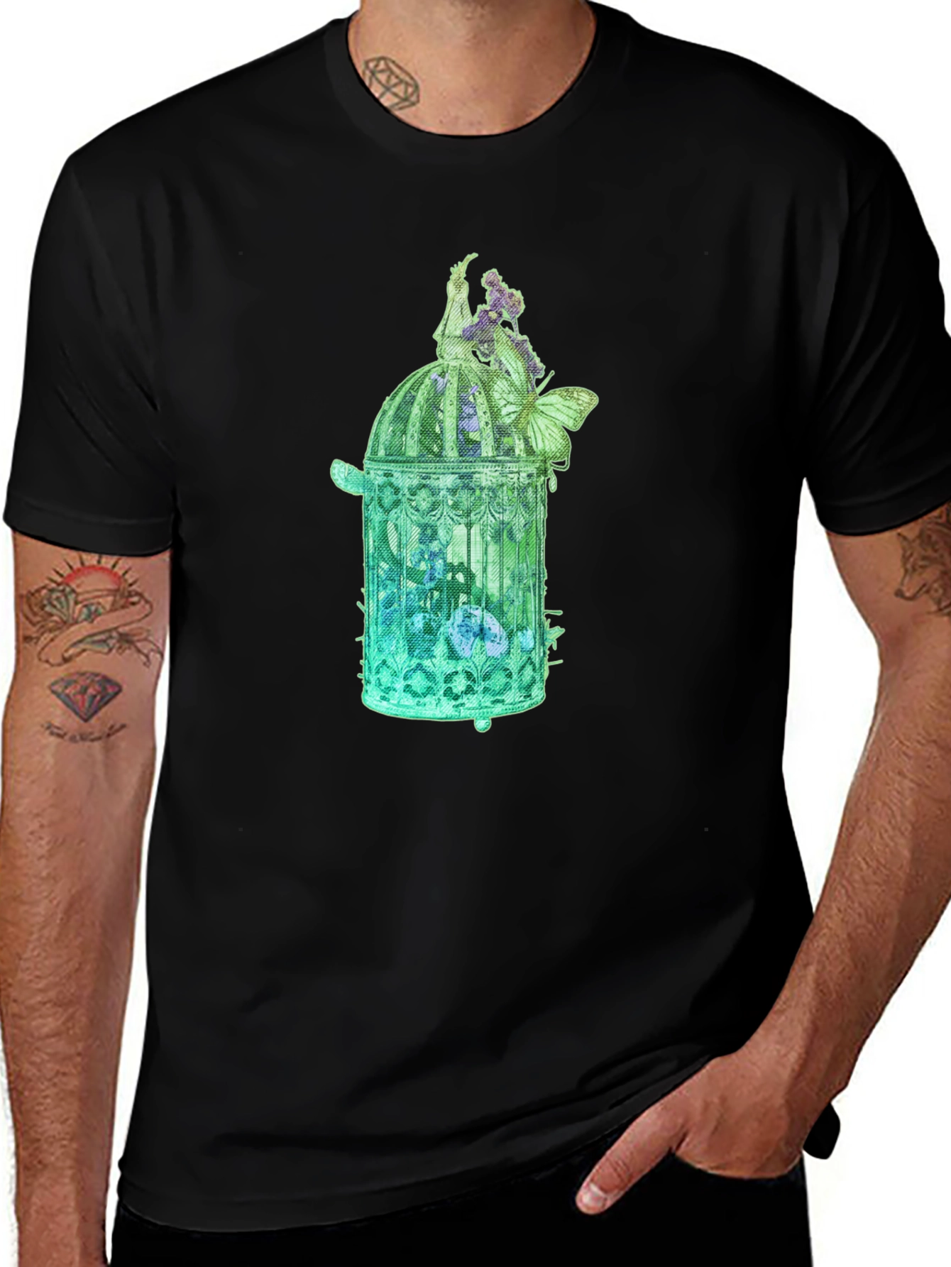 Botanical Birdcage Graphic Tee