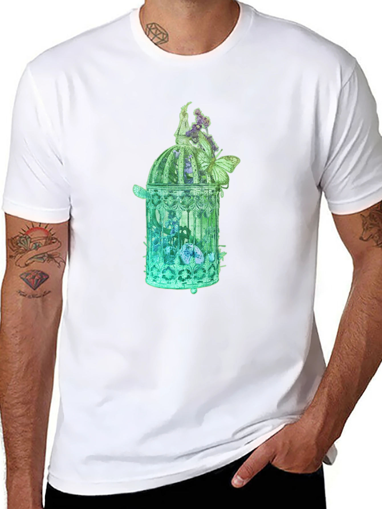 Botanical Birdcage Graphic Tee